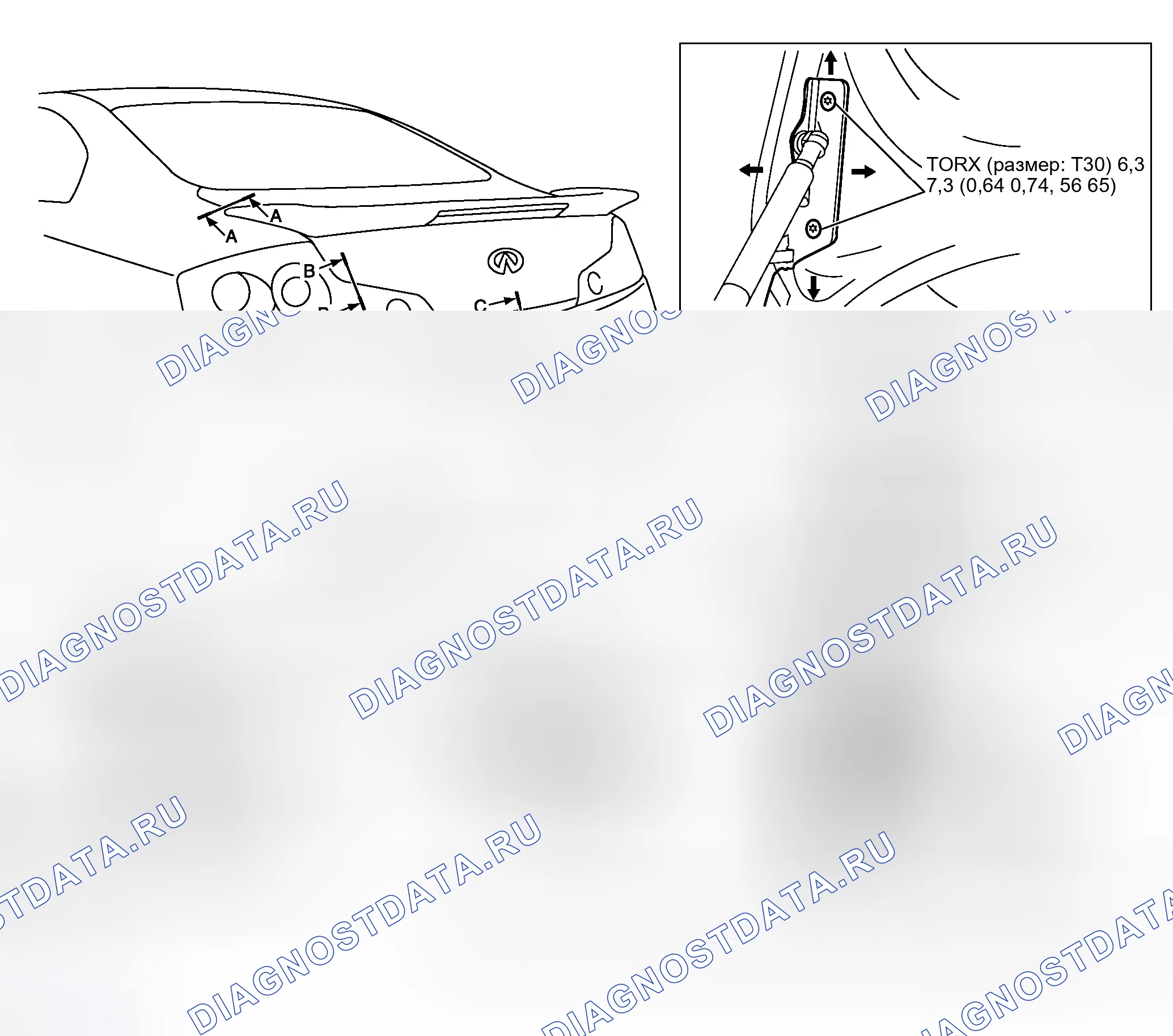Рис. 873: Регулировка фитинга. Infiniti G35 III
