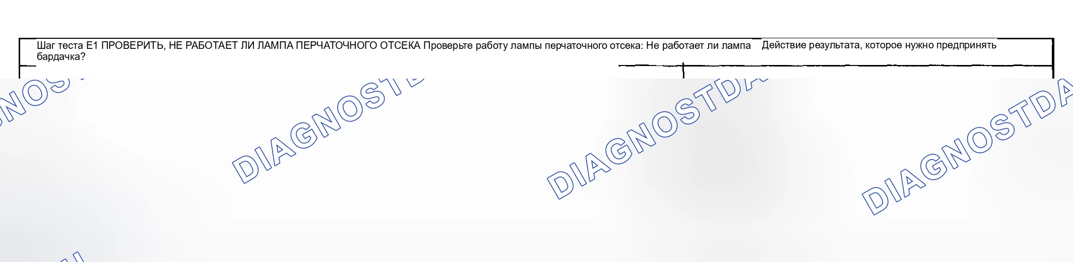 Рис. 11: диагностический тест E: лампа освещения индивидуального спроса не работает. Mazda Flair II