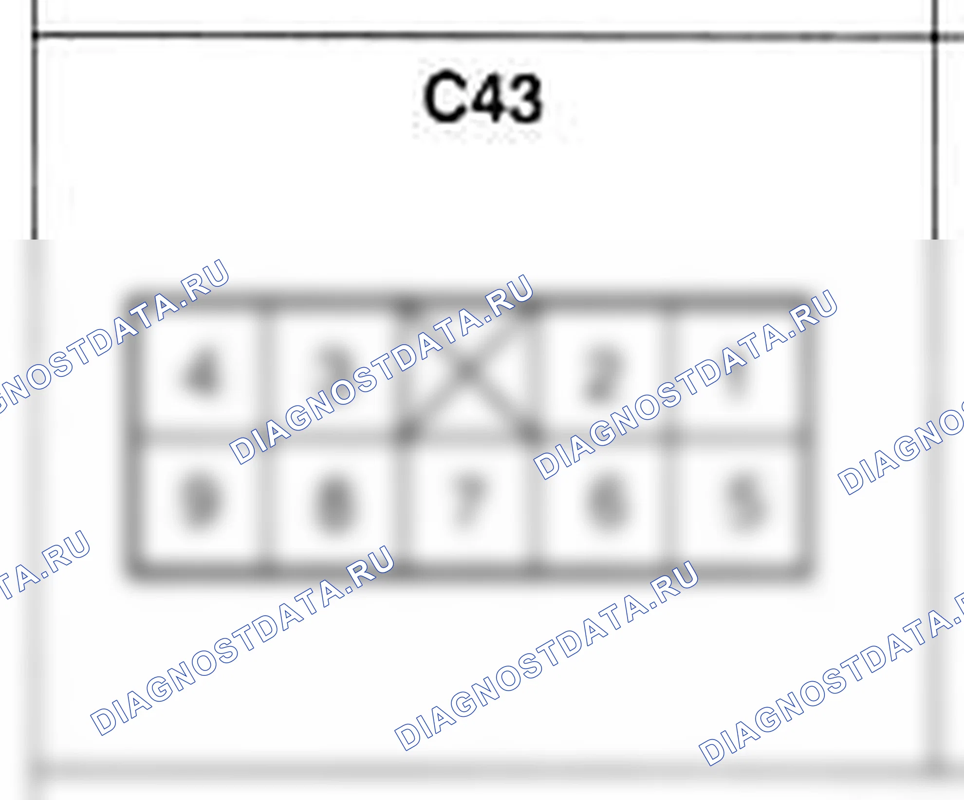 Распиновка разъёма C43 — жгута управления. Hyundai Accent LC