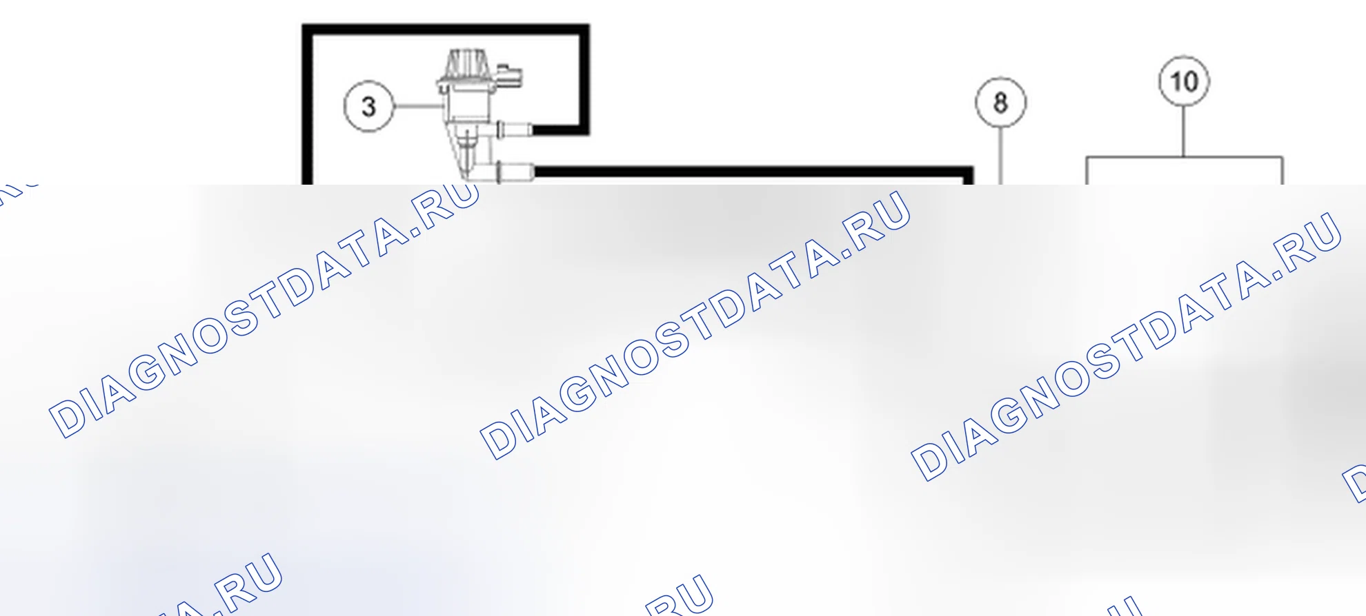 Рис. 1: Вакуумная маршрутизация выбросов транспортных средств. Hyundai Lafesta I рестайлинг