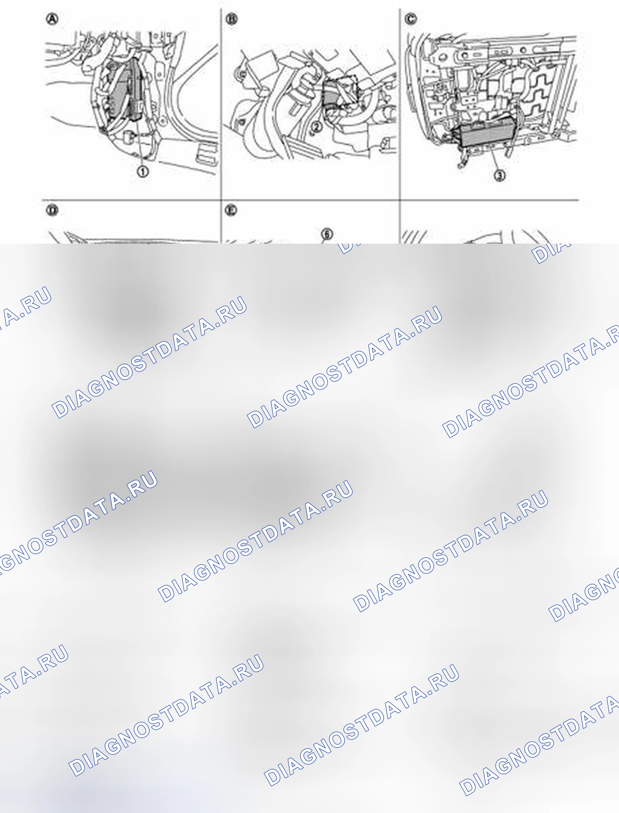 Рис. 15: РУЧНАЯ ФУНКЦИЯ: Расположение компонентов. Infiniti G35 IV
