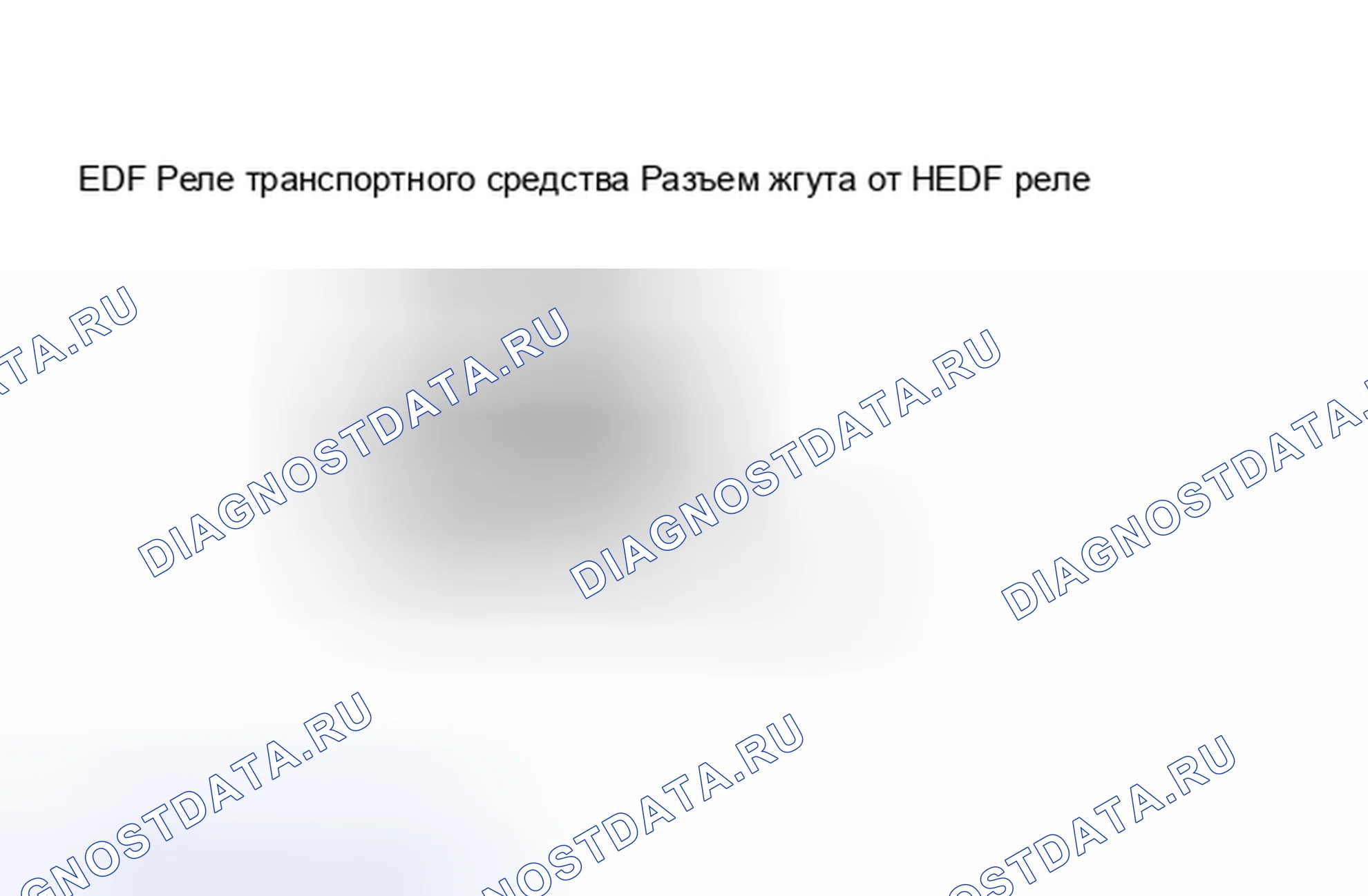 Рис. 73: Разъем EDF реле Vehicle жгут. Hyundai Matrix I рестайлинг 2