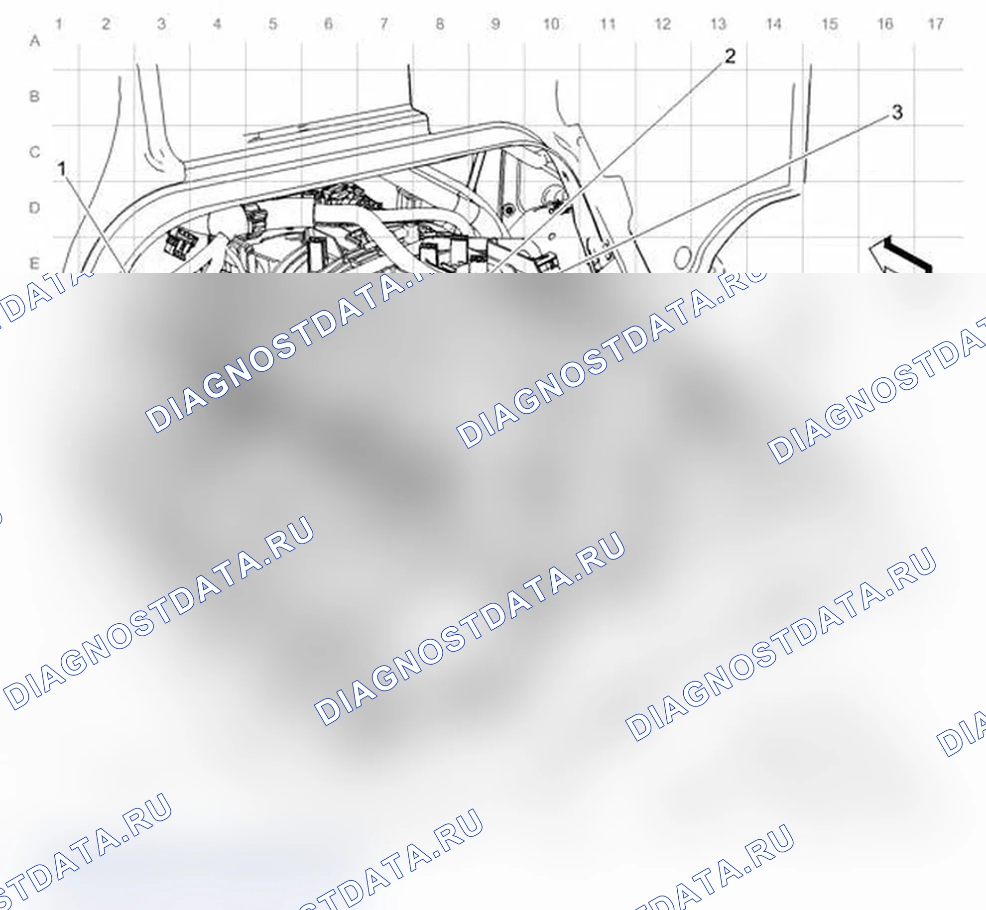Рис. 23: Разводка кабелей двигателя - левая задняя (LC8, L20 или L96). Chevrolet Express G1500 
