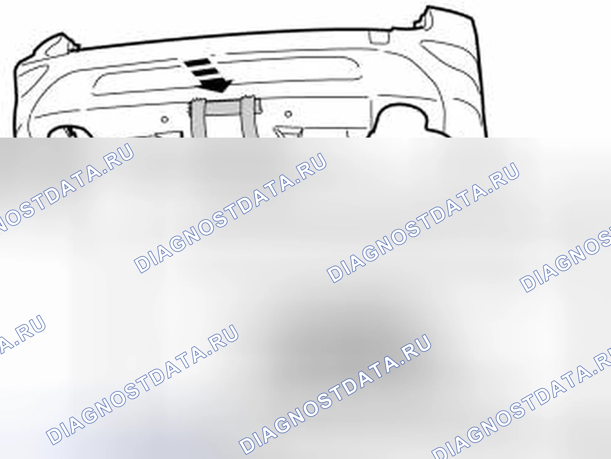 Рис. 224: ВЫРЕЗАНИЕ КРЫШКИ БАМПЕРА. Volvo XC70 II