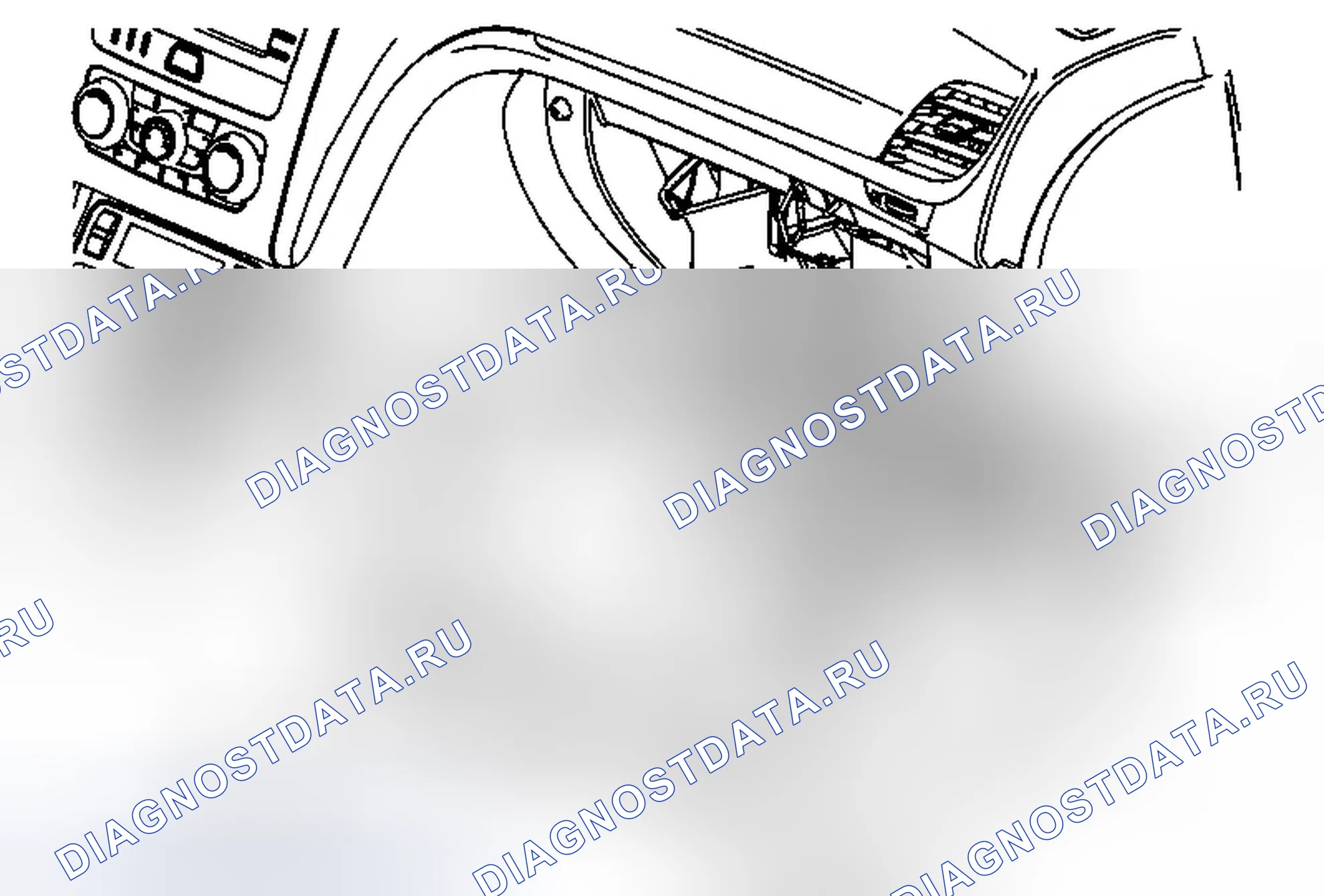 Рис. 191: Замена отсека приборной панели (траверса). GMC Acadia I рестайлинг