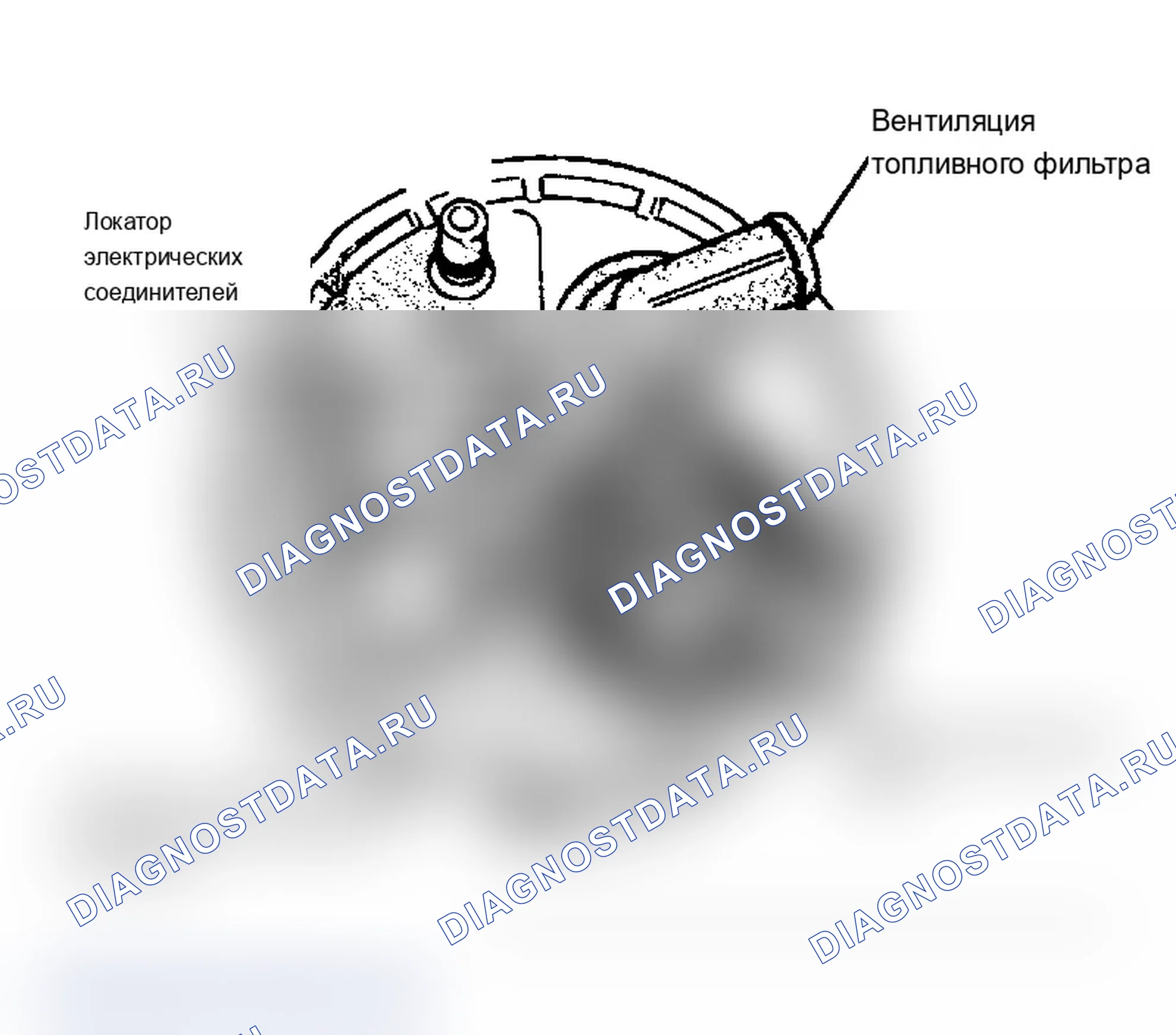 Рис. 387: DR39 (10 из 10) - Вид штуцера топливного насоса/манометра. Dodge Dakota Shelby 