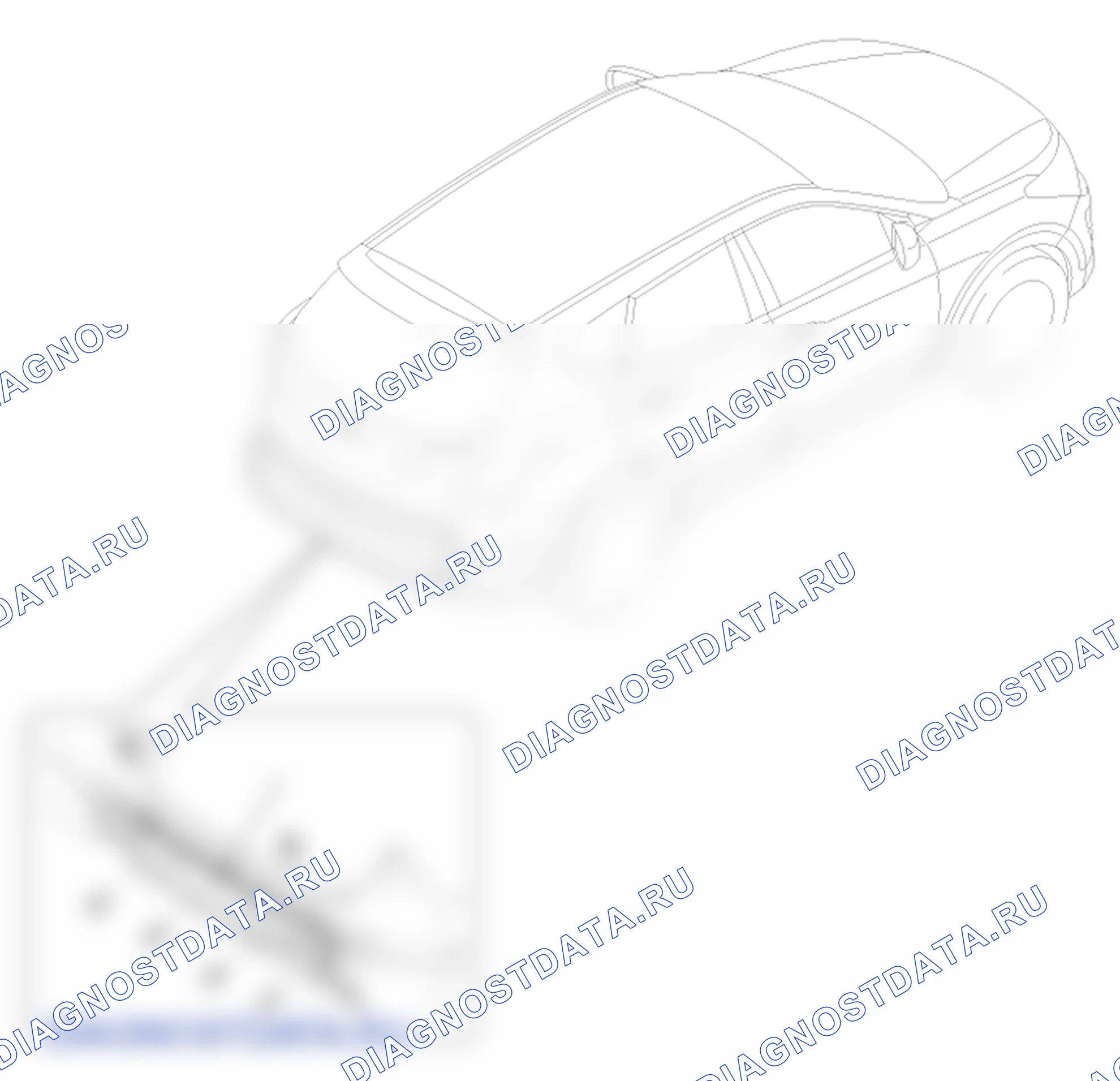 Расположение деталей балки заднего бампера в сборе. Hyundai Santafe Sport DMA
