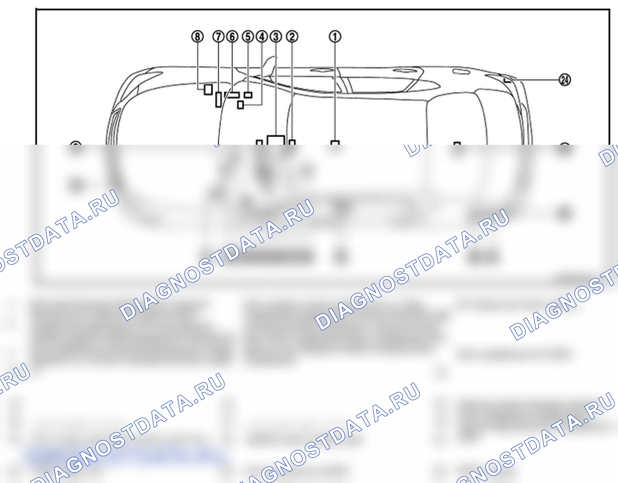 Рис. 59: Расположение компонентов. Infiniti M37 IV