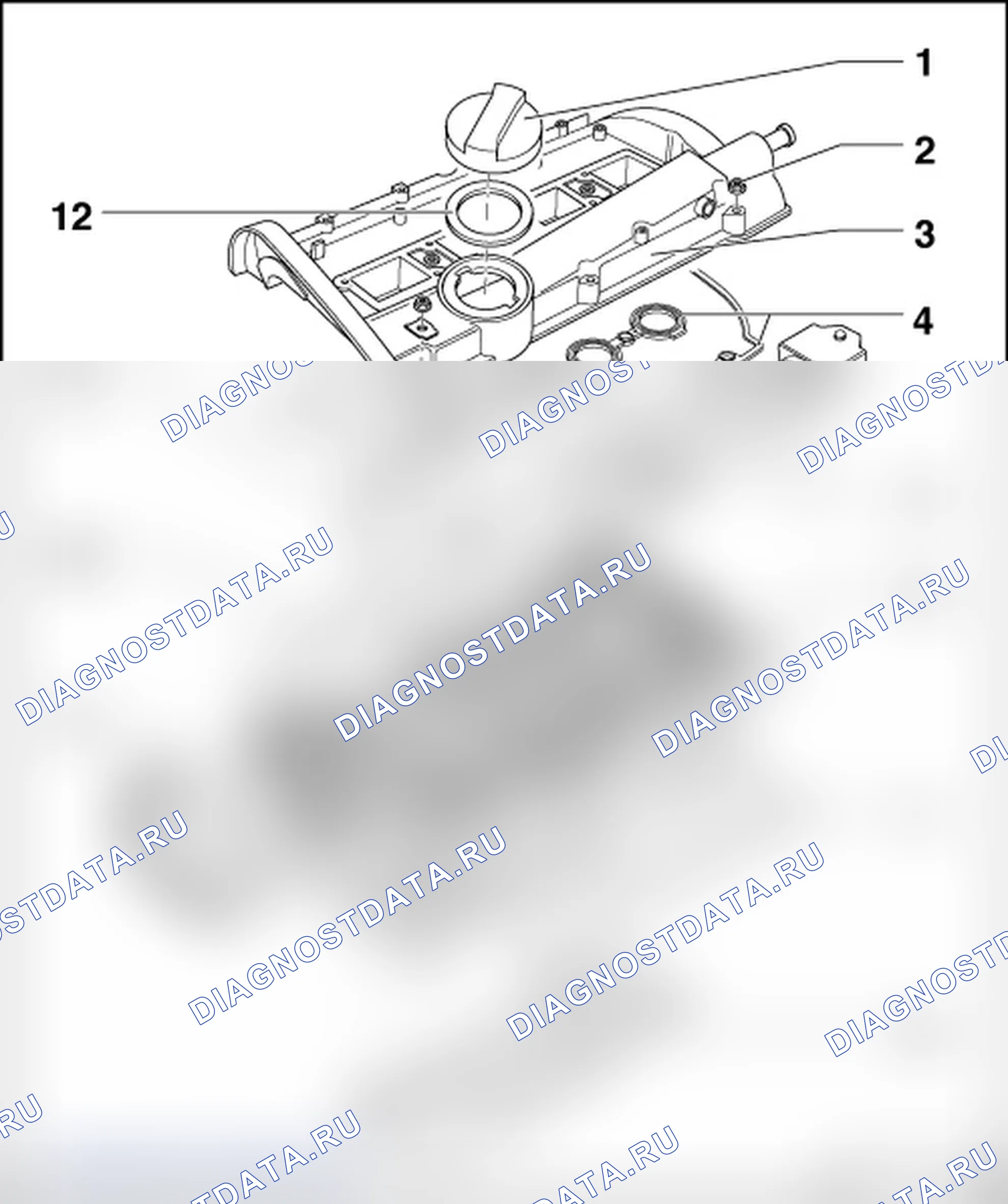 Рис. 52: ОБЗОР КОДОВ ДВИГАТЕЛЯ ГОЛОВКИ ЦИЛИНДРОВ. Volkswagen New Beetle A4