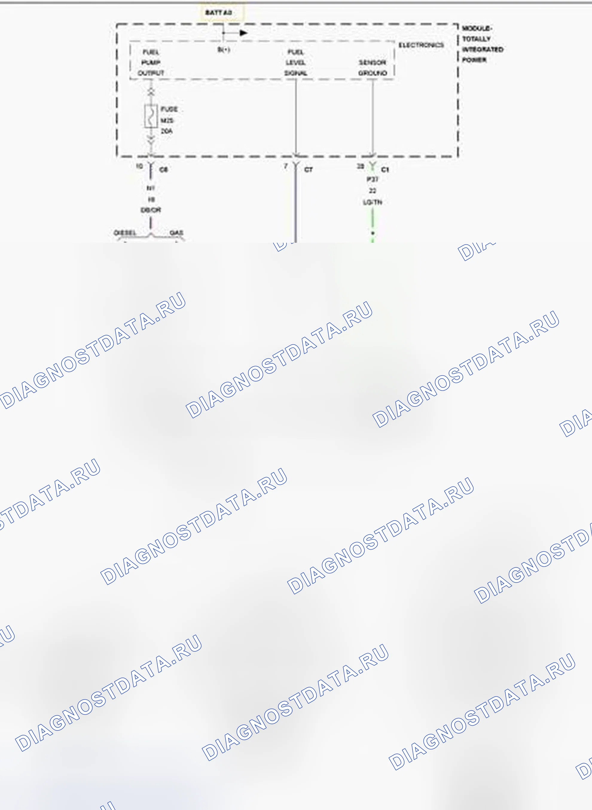 Рис. 182: P0461-ХАРАКТЕРИСТИКИ ДАТЧИКА УРОВНЯ ТОПЛИВА 1. Chrysler Town & Country V рестайлинг