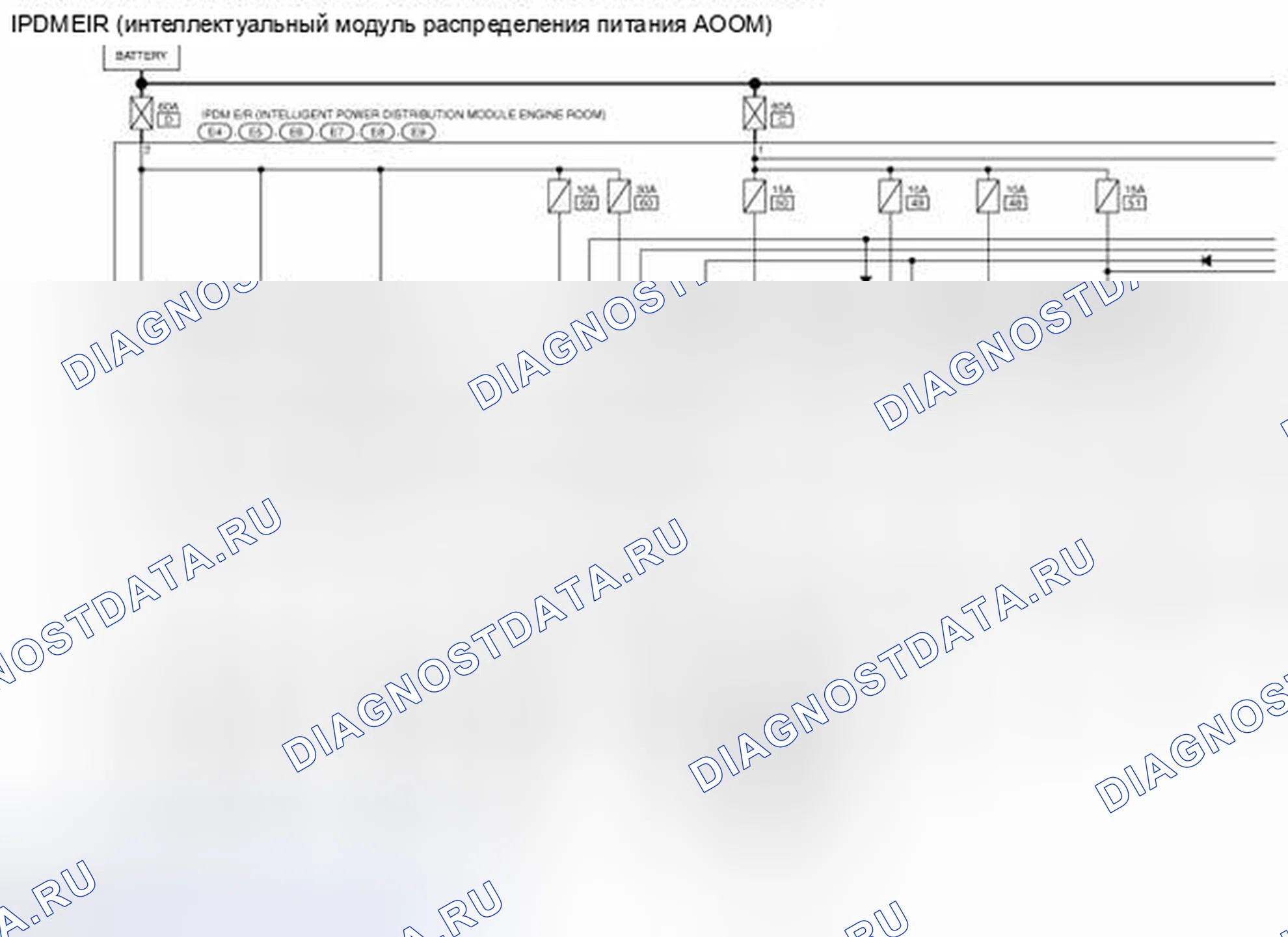 Рис. 234: электросхема - IPDM E / R. Honda MDX I