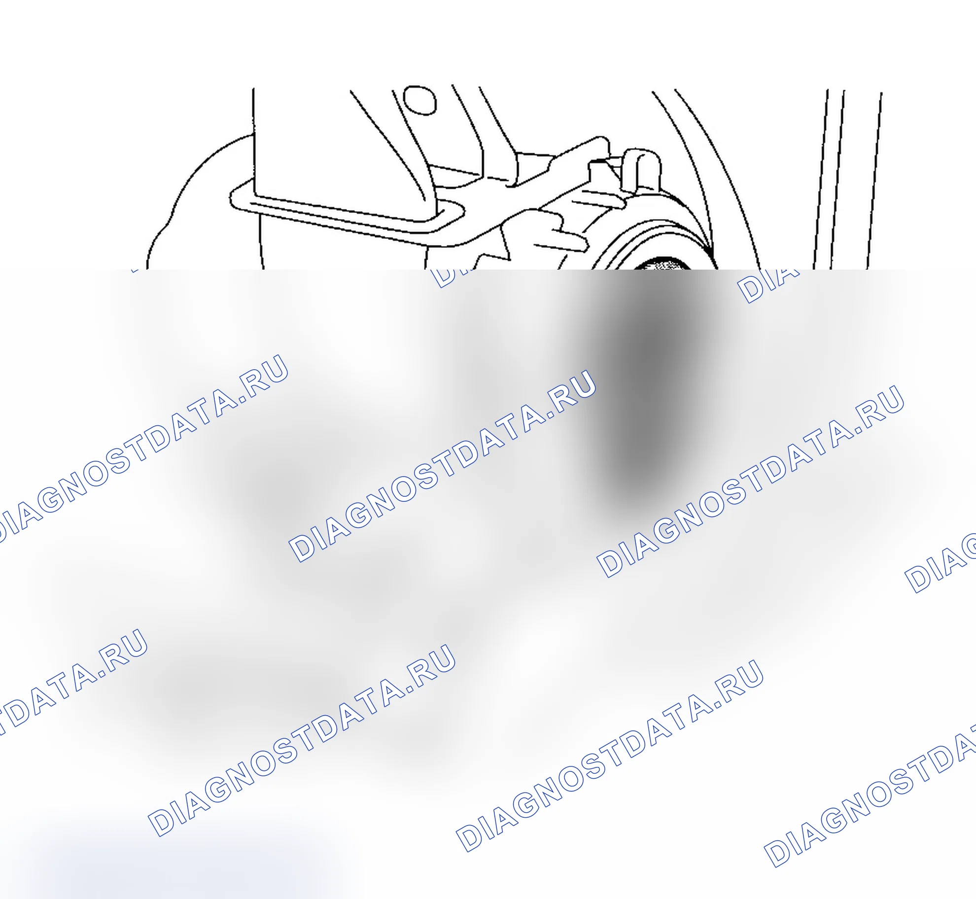 Рис. 39: УСТРОЙСТВО ПРЕДВАРИТЕЛЬНОГО НАТЯЖЕНИЯ РЕМНЯ БЕЗОПАСНОСТИ. Subaru Impreza WRX GH