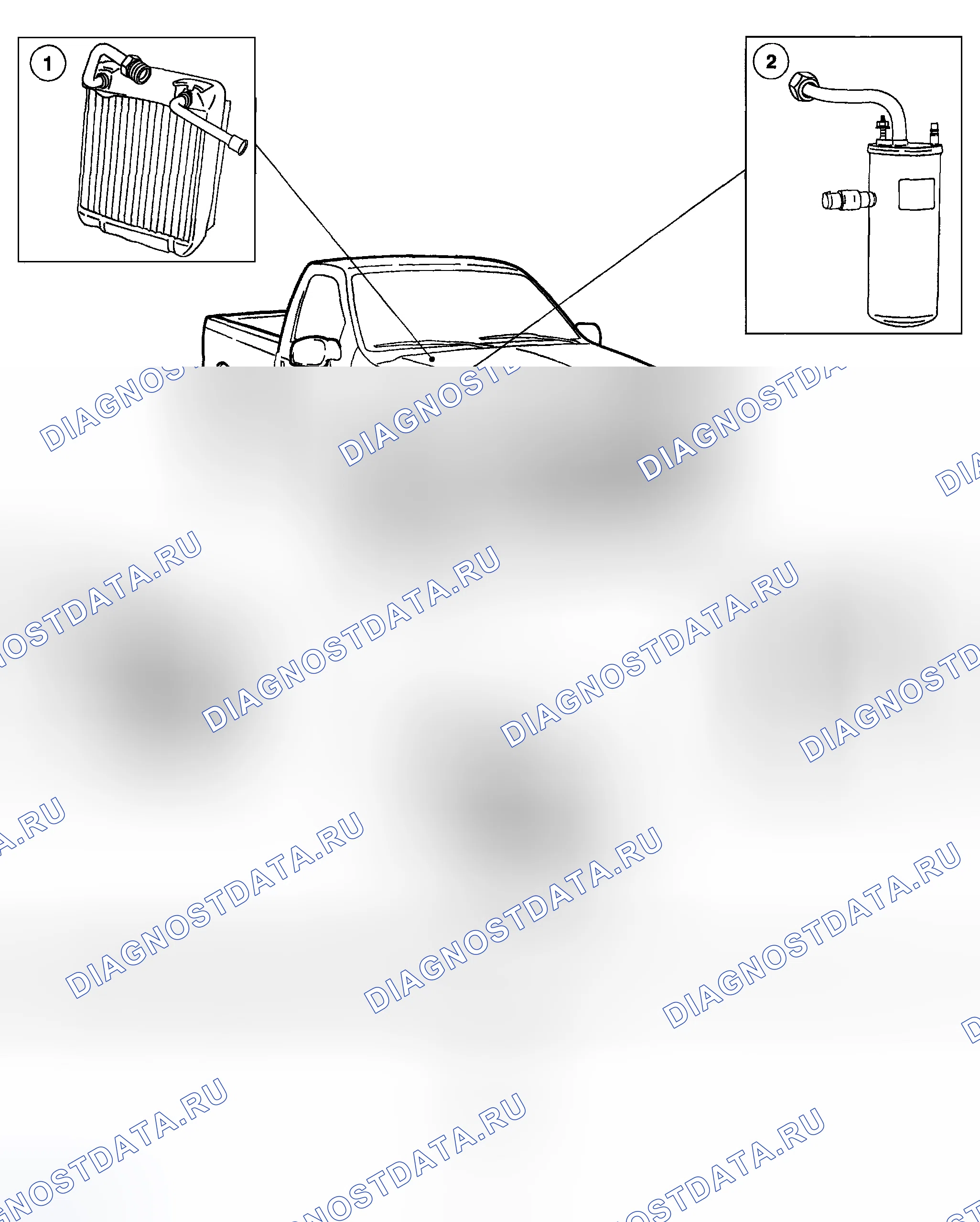 Рис. 308: Расположение компонентов. Ford Pickup F250 Super Duty I