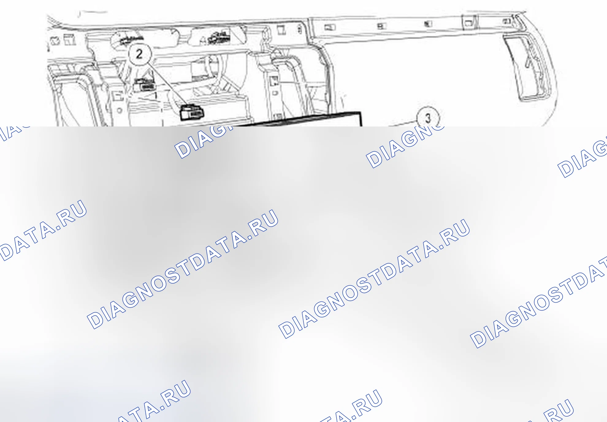 Рис. 109: Интерфейсный модуль переднего дисплея (FDIM). Ford Flex I