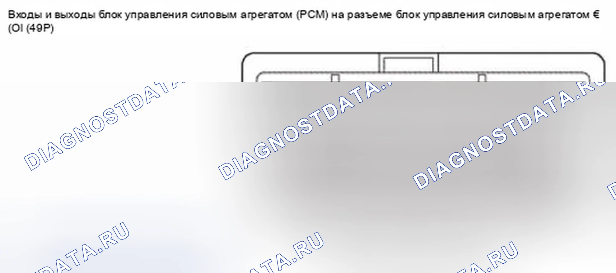 Рис. 230: Входы и выходы блок управления силовым агрегатом (PCM) (блок управления силовым агрегатом) разъема C (o) (49P). Honda CR-V IV