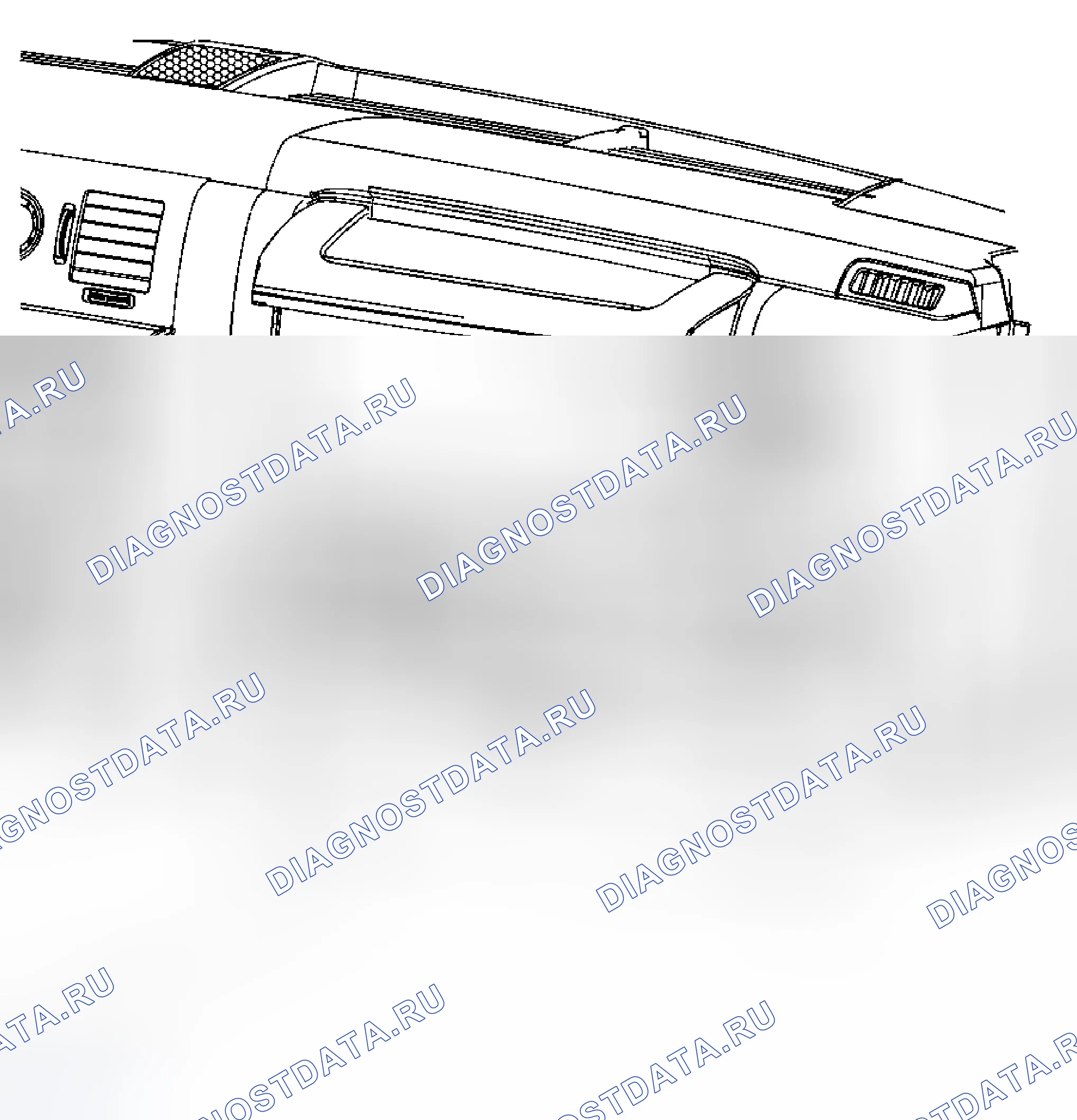 Рис. 18: Замена крышки отверстия доступа отсека приборной панели. Hummer H2 I рестайлинг