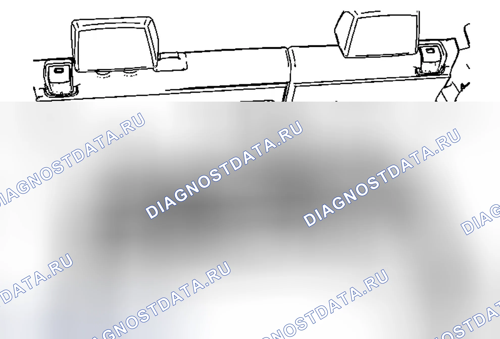 Рис. 11: Замена модуля электронного компаса (вагон). Cadillac CTS II