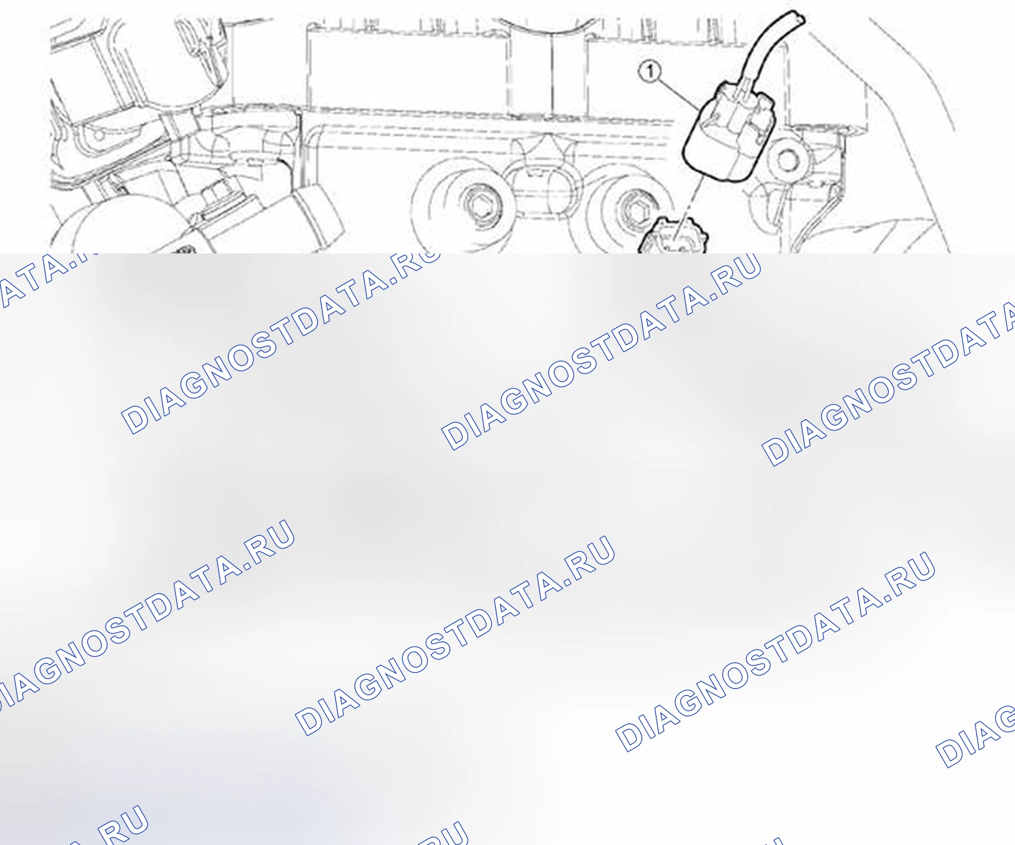 Рис. 51: СНЯТИЕ / УСТАНОВКА ДАТЧИКА ТЕМПЕРАТУРЫ ГОЛОВКИ ЦИЛИНДРА (CHT) - 3,0 л. Mazda Tribute II
