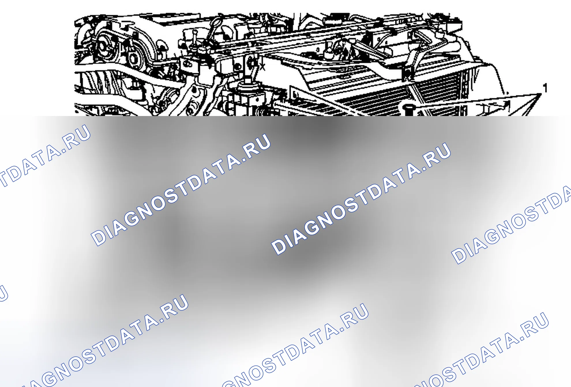 Рис. 10: Замена воздушной перегородки радиатора - правая сторона. Chevrolet Volt I