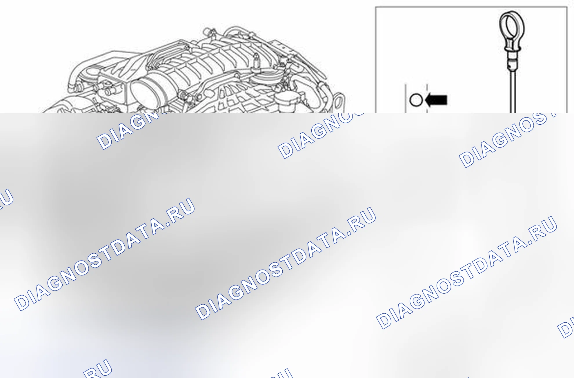 Рис. 143: Датчик уровня масла. Land Rover Range Rover L322