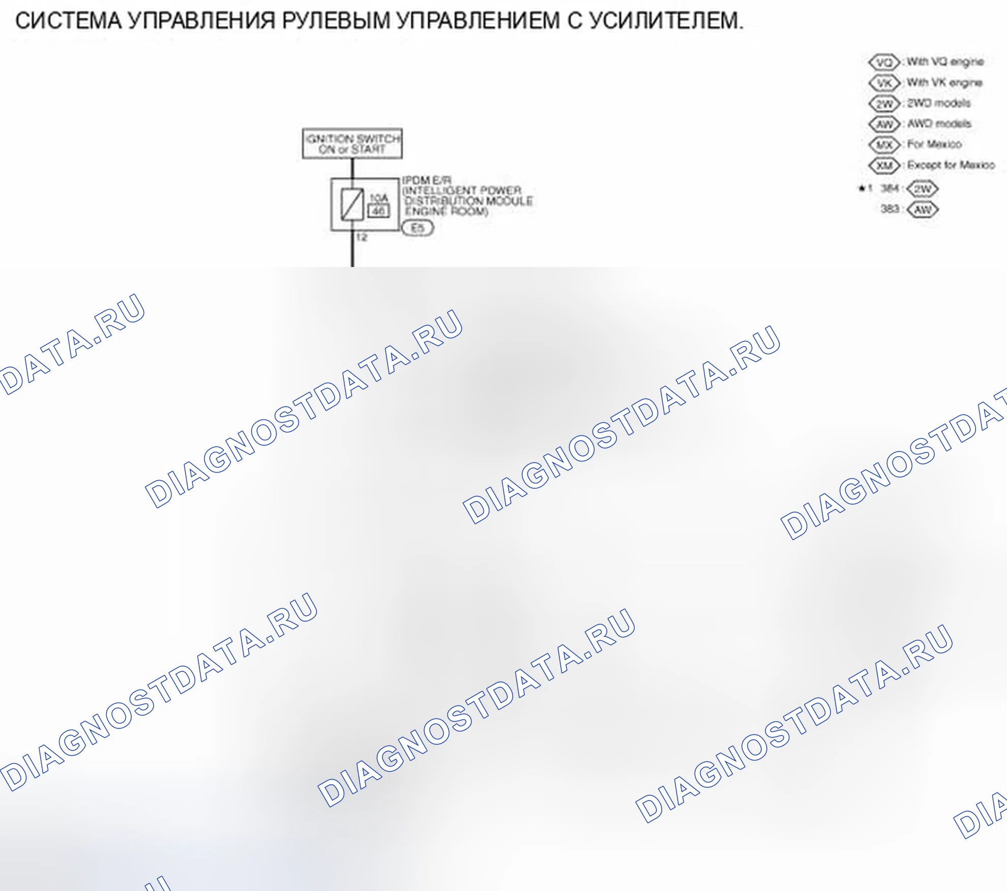 Рис. 134: электросхема. Infiniti M37 IV