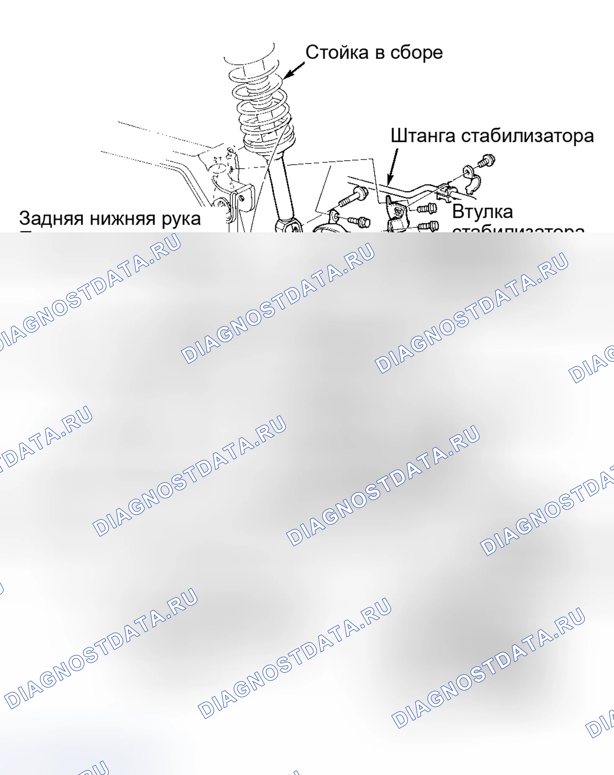 Рис. 1: ОПИСАНИЕ задней подвески. Honda Accord V