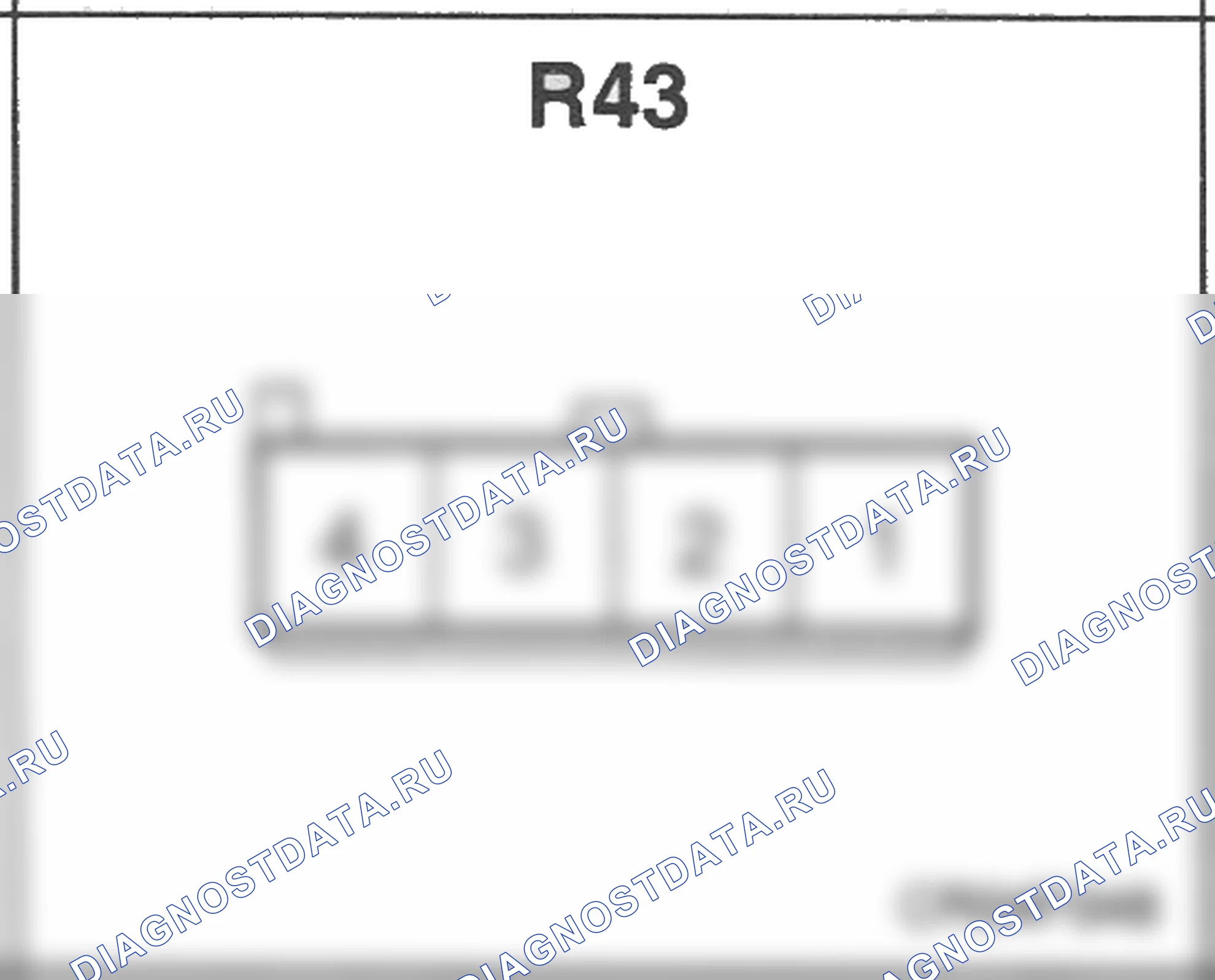 Распиновка разъёма R43 — заднего жгута. Hyundai Atos MX