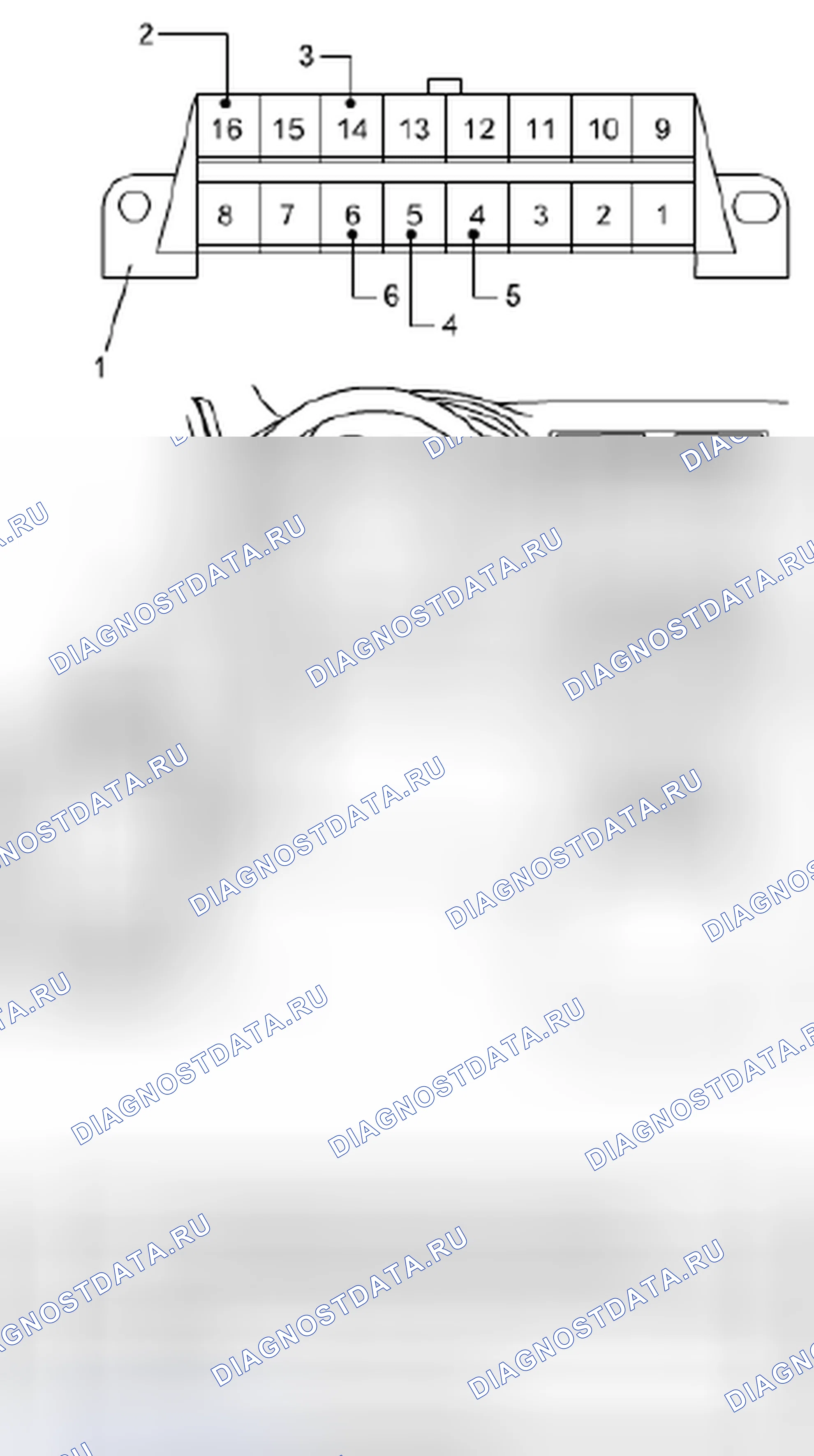 Рис. 3: Описание диагностический разъём. Suzuki Kizashi I