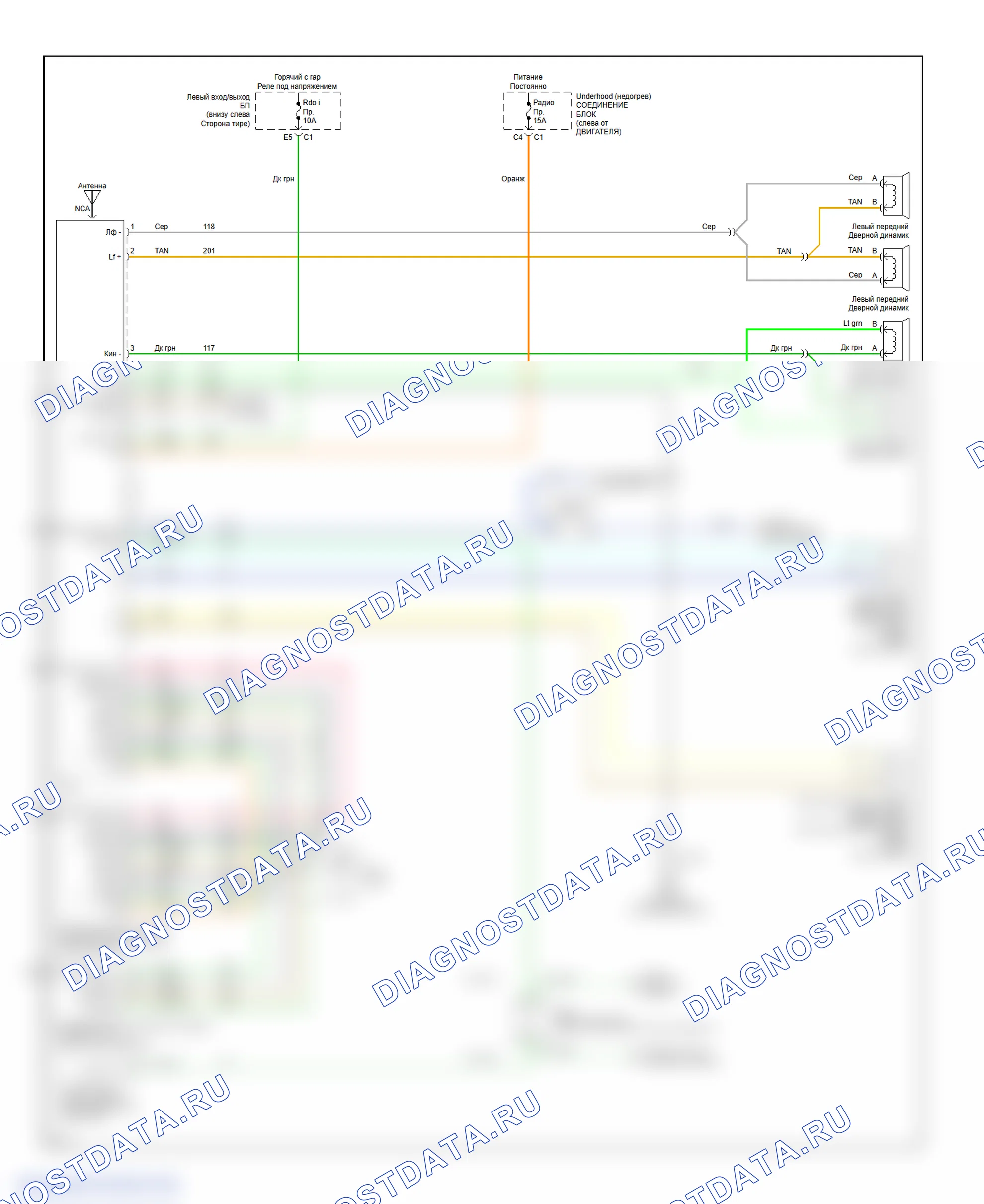 Radio Circuits, Up Level W/ OnStar. GMC Sierra 2500 