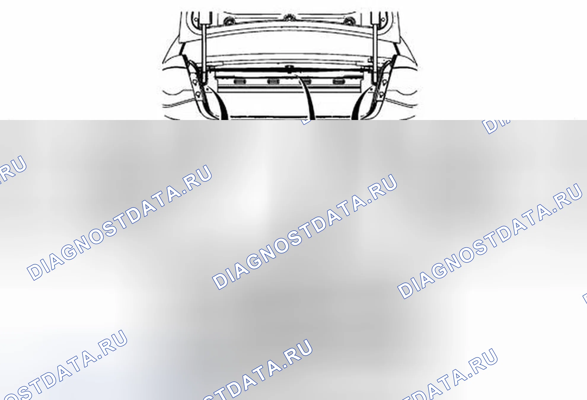 Рис. 43: Замена стержня крутящего момента шарнира крышки заднего отсека. Chevrolet Cruze I рестайлинг