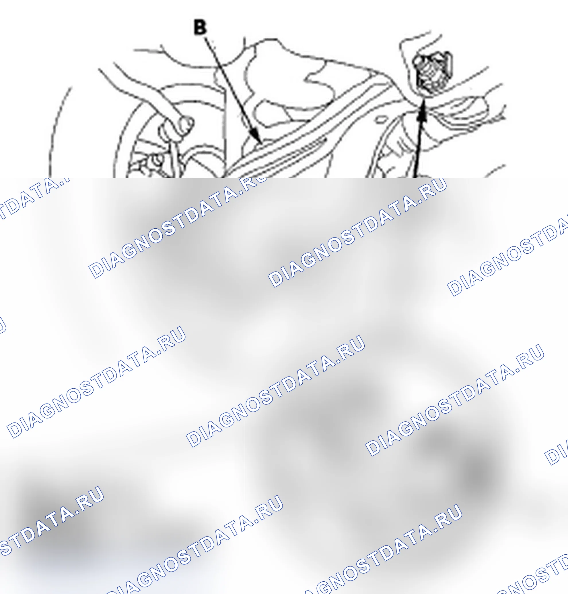 Рис. 9: Проверка/регулировка заднего носка. Acura RDX I