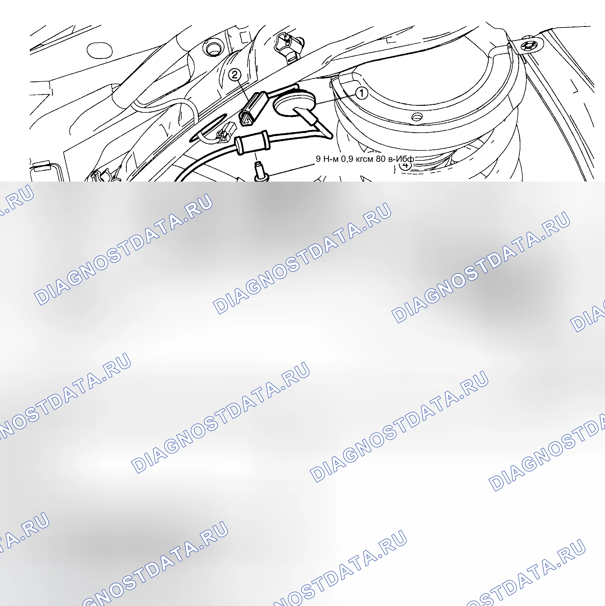 Рис. 4: ДАТЧИК СКОРОСТИ ЗАДНЕГО КОЛЕСА И КОЛЬЦО ДАТЧИКА. Mazda Tribute I рестайлинг