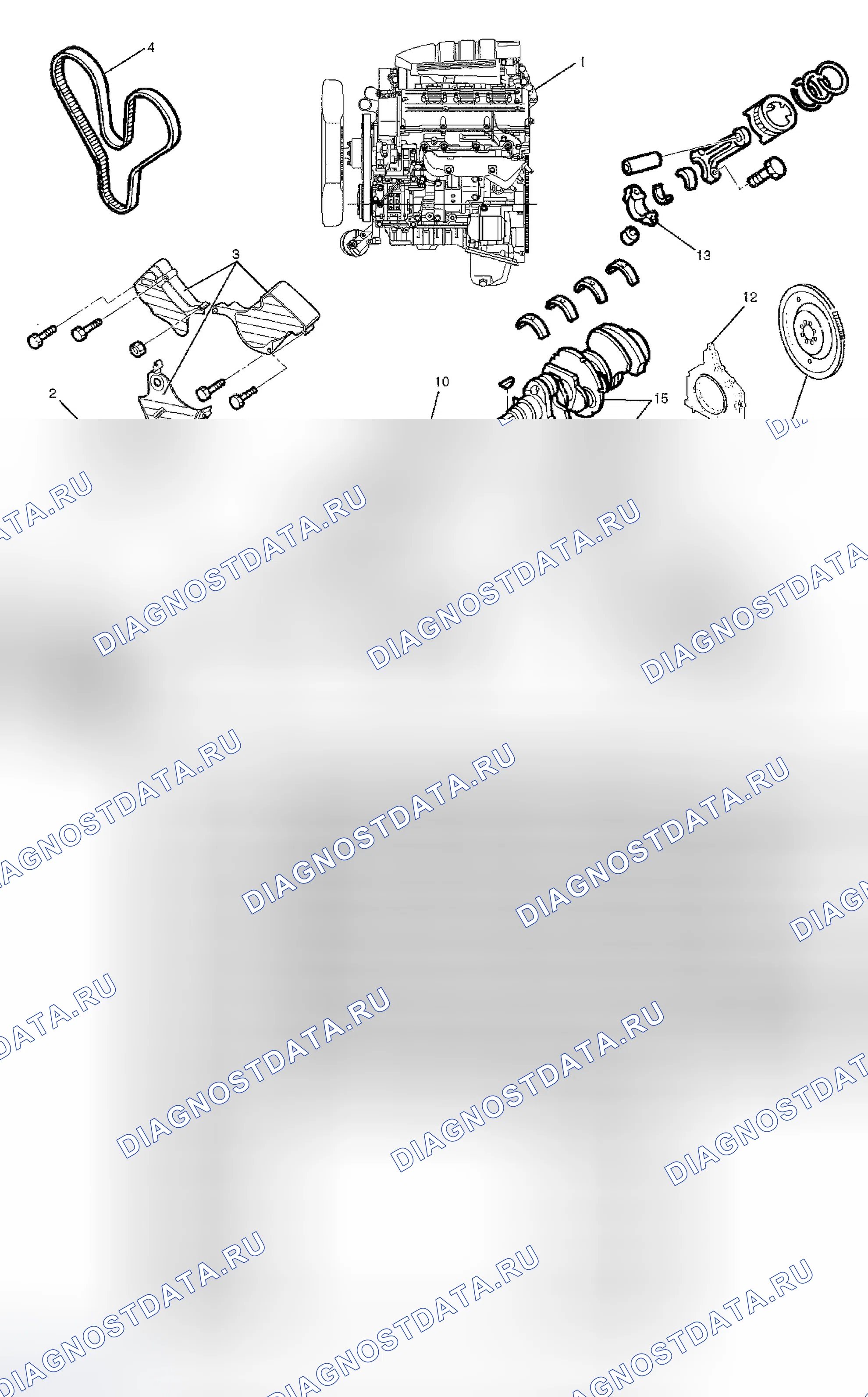 Рис. 59: ДЕМОНТАЖ. Isuzu Axiom I