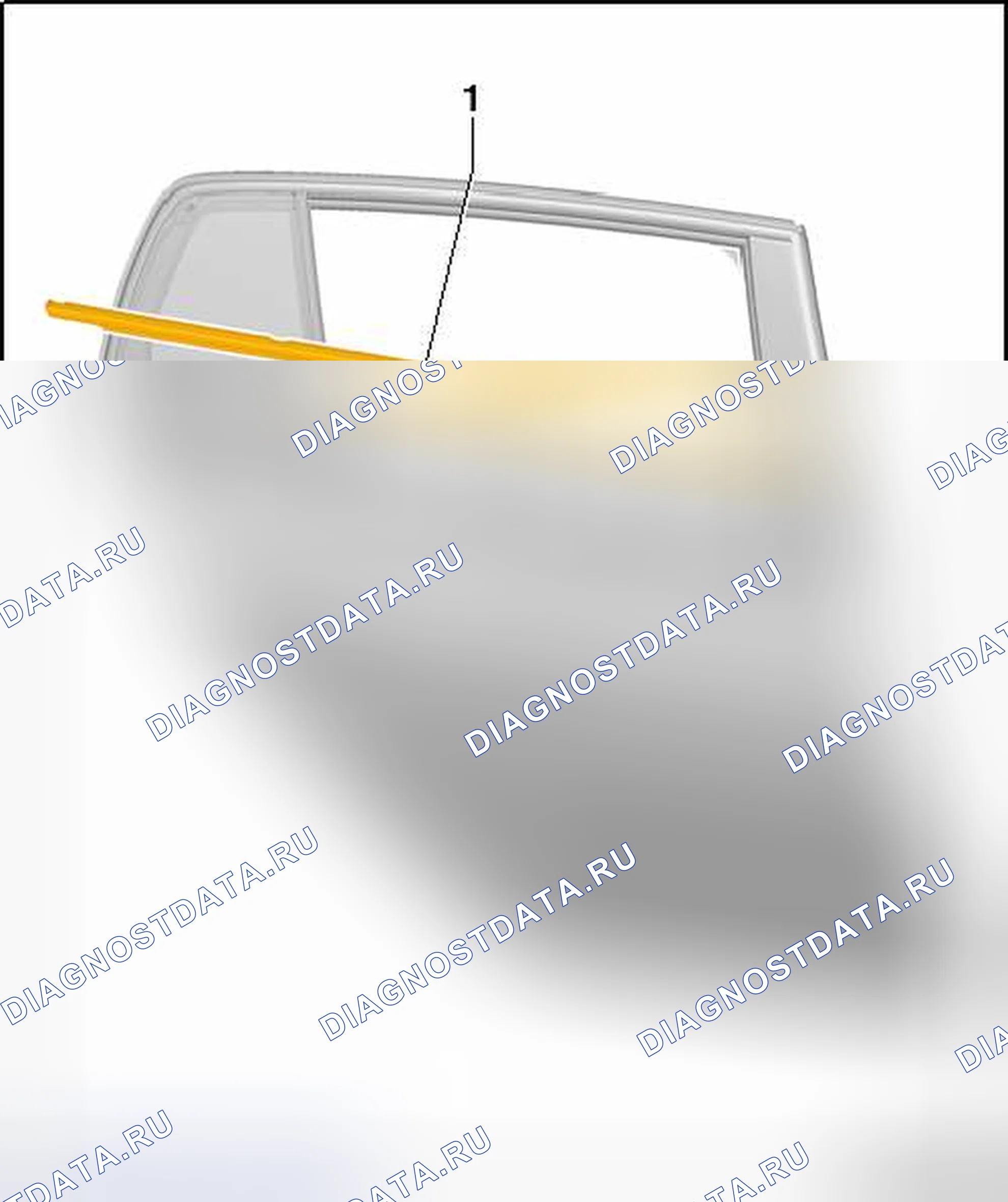 Рис. 63: УПЛОТНЕНИЕ УГЛУБЛЕНИЯ ВНЕШНЕГО ОКНА. Volkswagen Golf Mk6