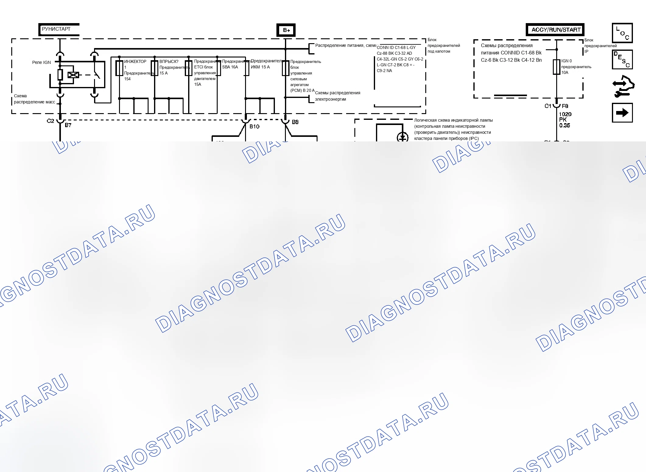 Рис. 238: Схема управления двигателем. Chevrolet Silverado Classic 3500 