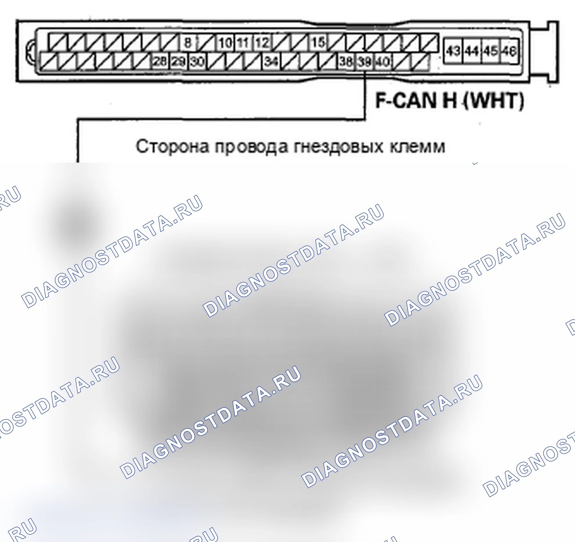 Рис. 213: Неисправность U0122 расшифровка кода ошибки: F-CAN (блок управления модуляторами блок управления силовым агрегатом (PCM) (блок управления силовым агрегатом)-VSA). Acura RDX I рестайлинг