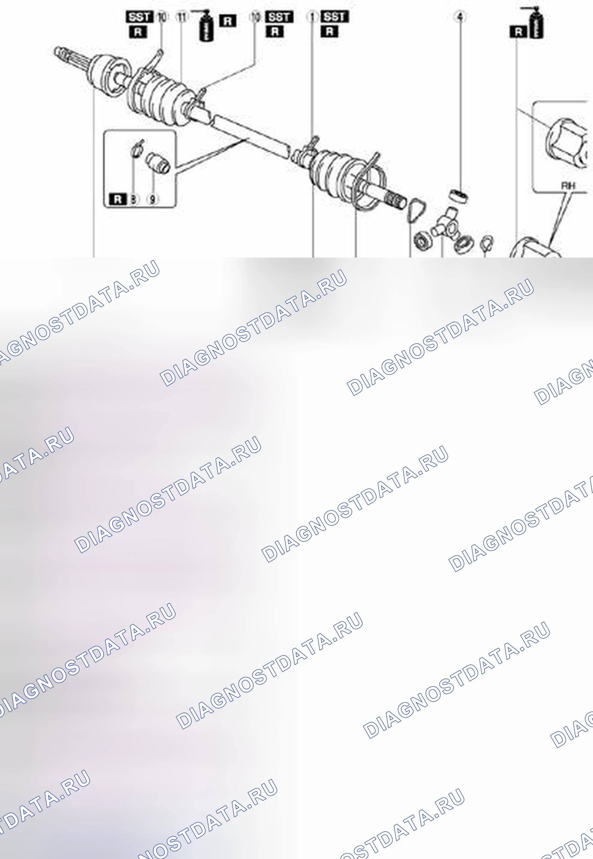 Рис. 57: РАЗБОРКА / СБОРКА ПОЛУОСИ (ШТАТИВНОГО СОЕДИНЕНИЯ). Honda Civic IX рестайлинг