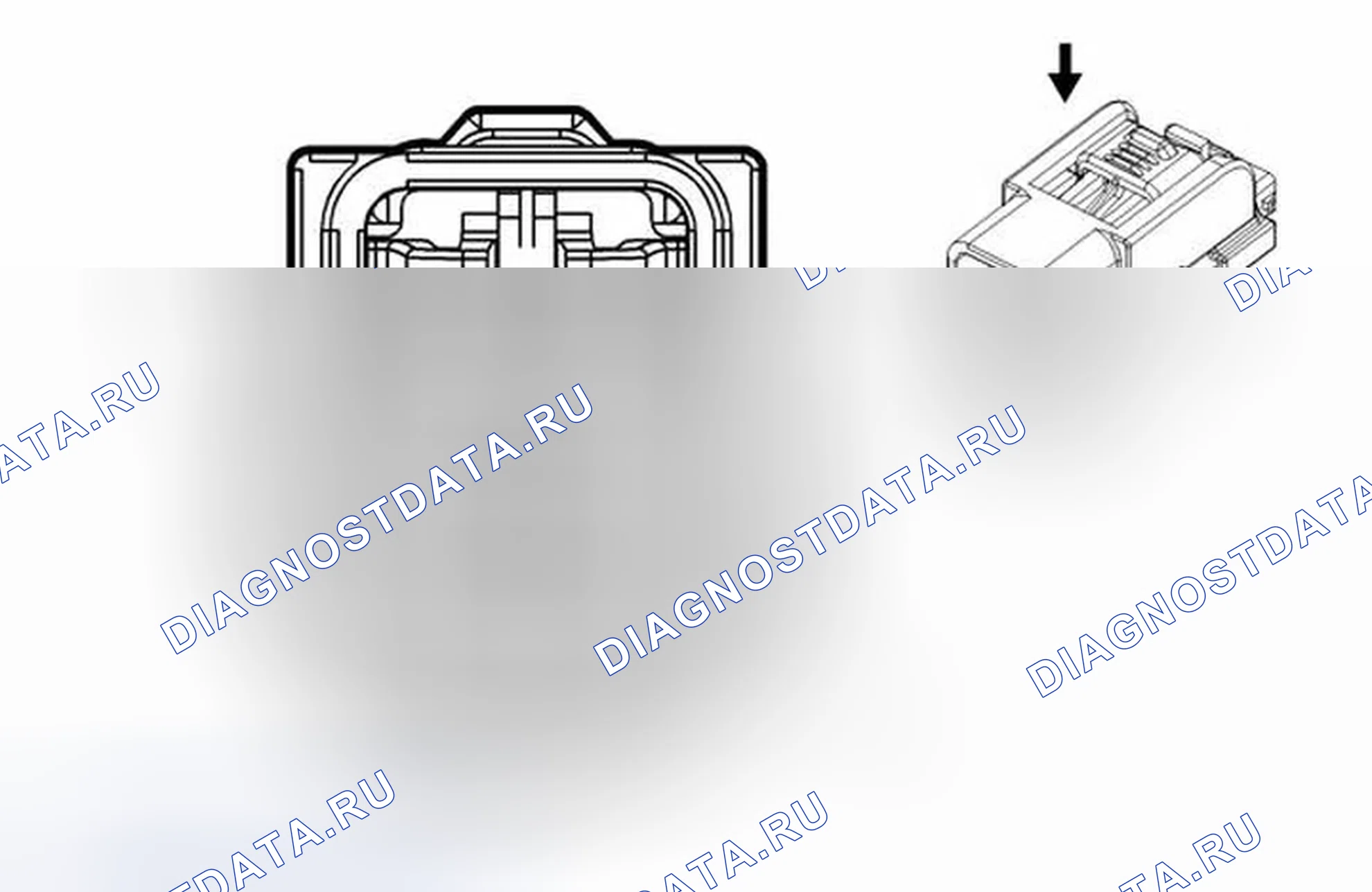 Рис. 240: Датчик бокового удара B63LF - левая передняя часть. Buick Encore I