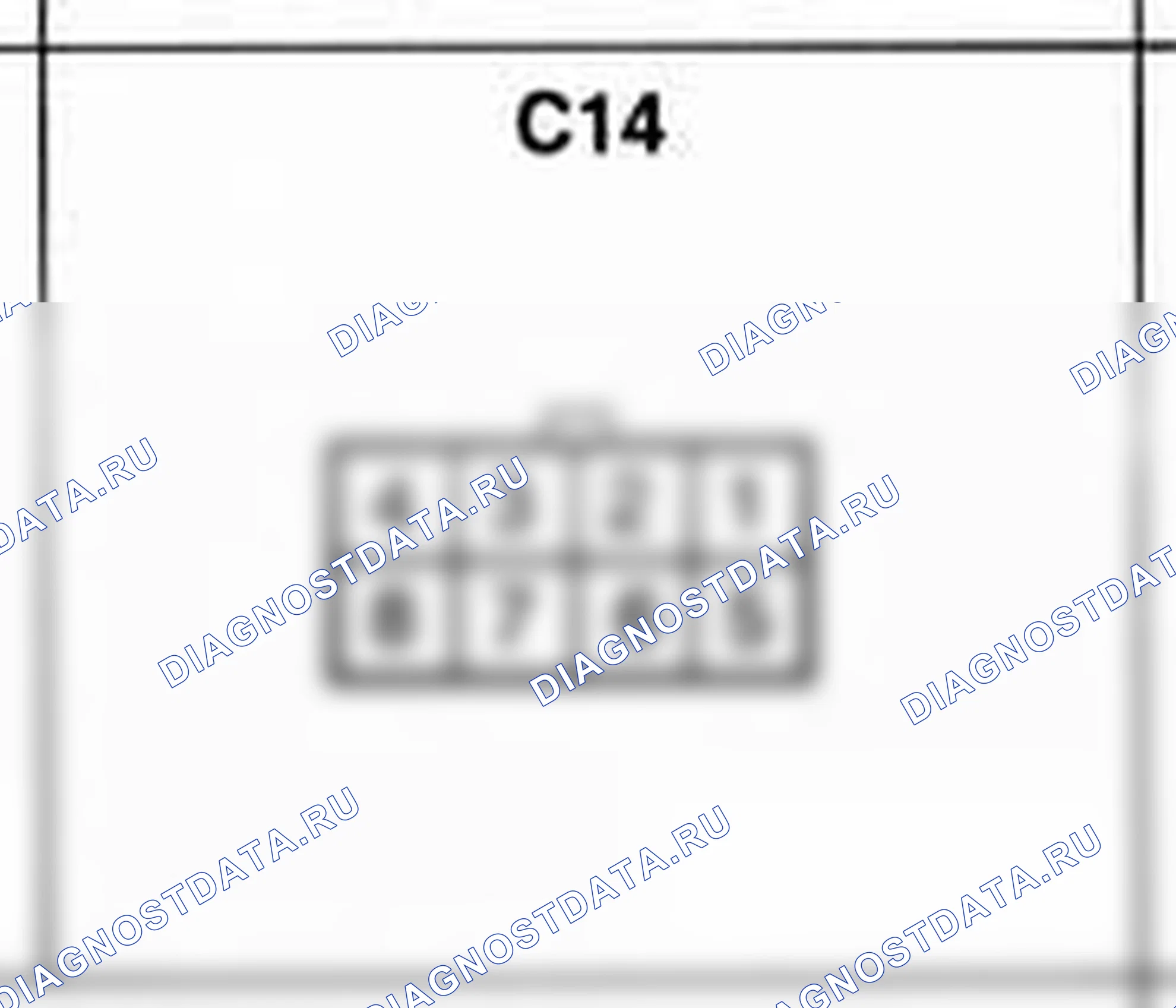 Распиновка разъёма C14 — жгута управления. Hyundai Atos MX