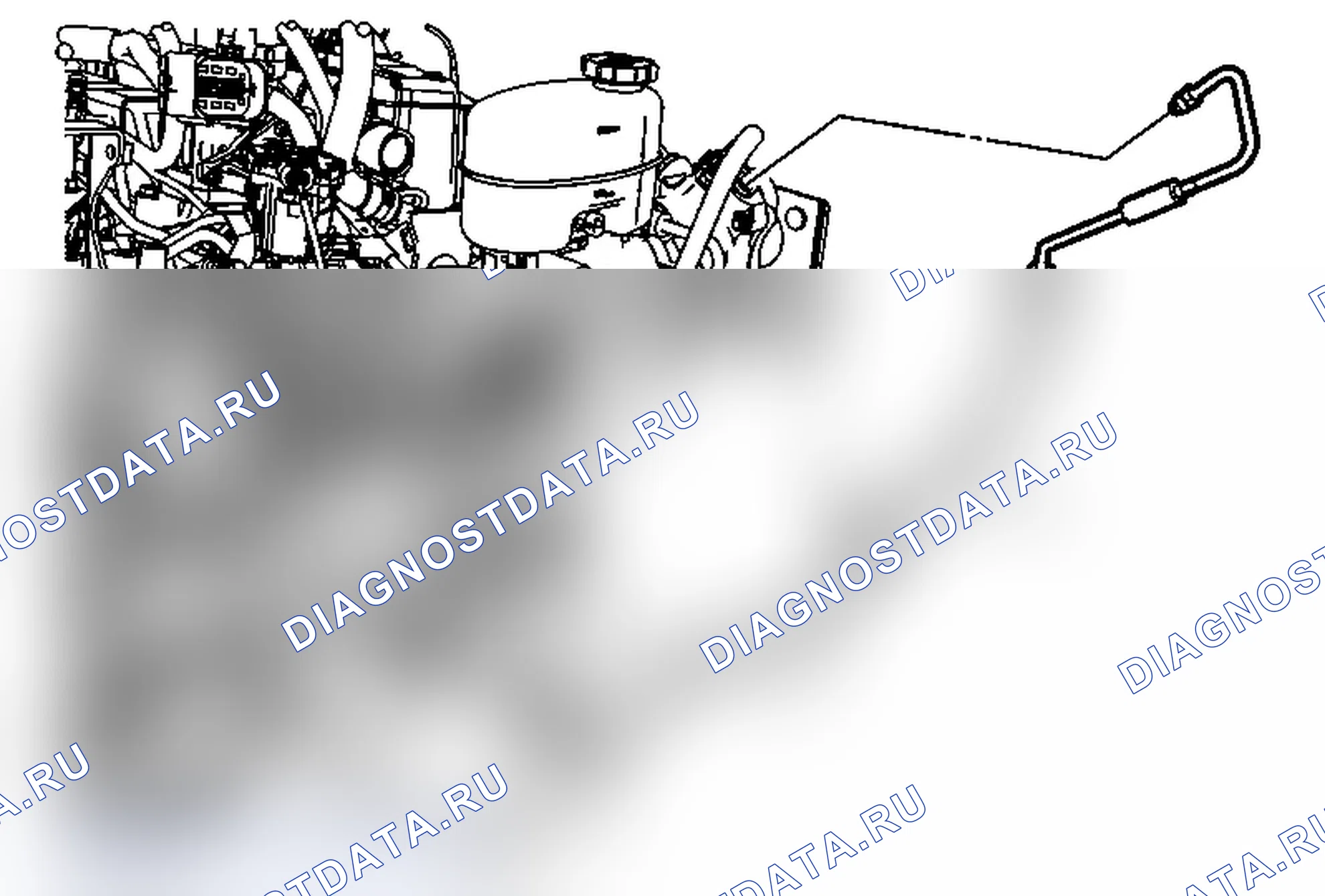 Рис. 27: Замена впускной трубы/шланга усилителя рулевого управления (6.6L). GMC Sierra 2500 HD 