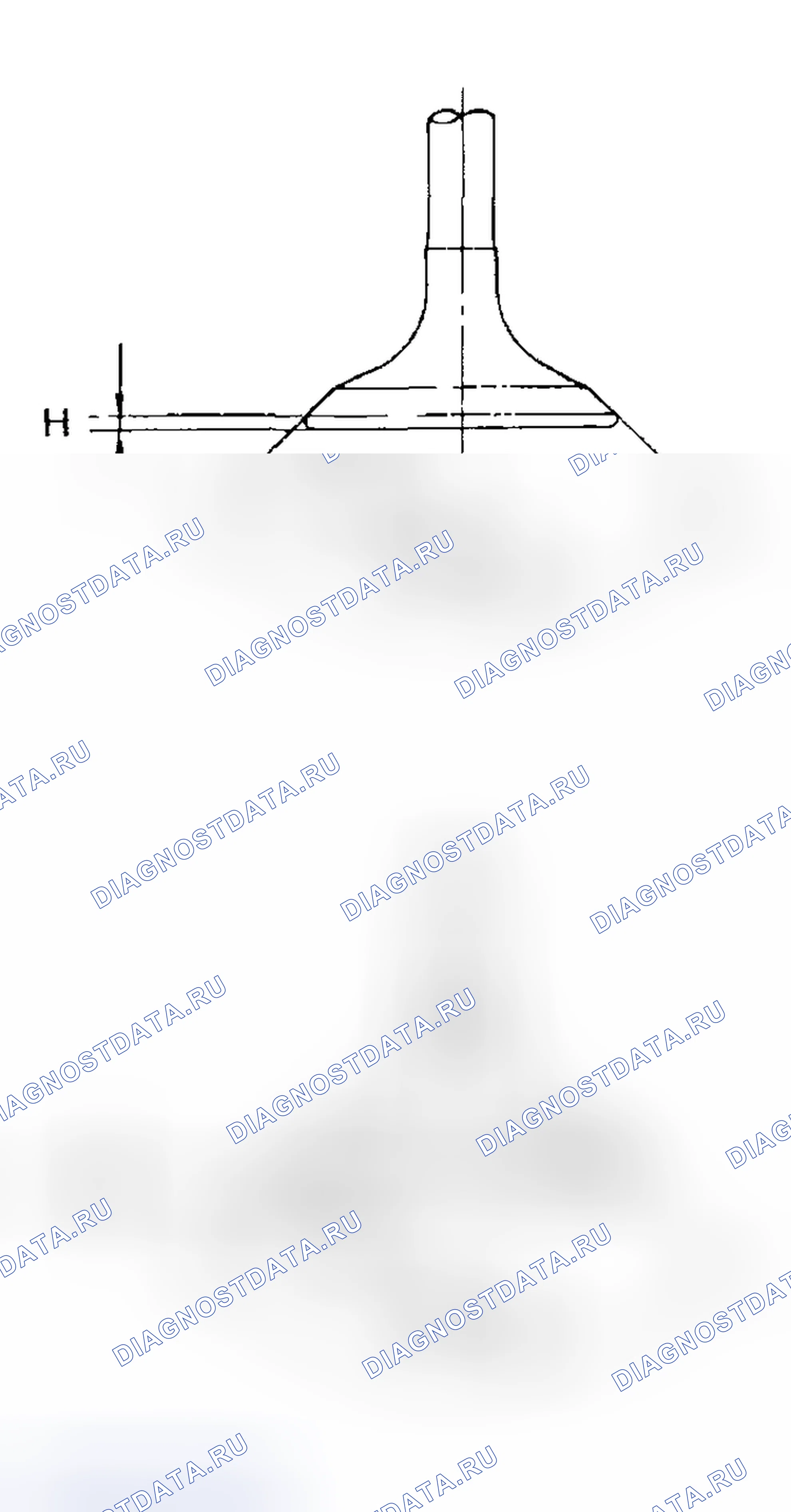 Рис. 220: ВПУСКНОЙ И ВЫПУСКНОЙ КЛАПАН. Subaru Outback BH