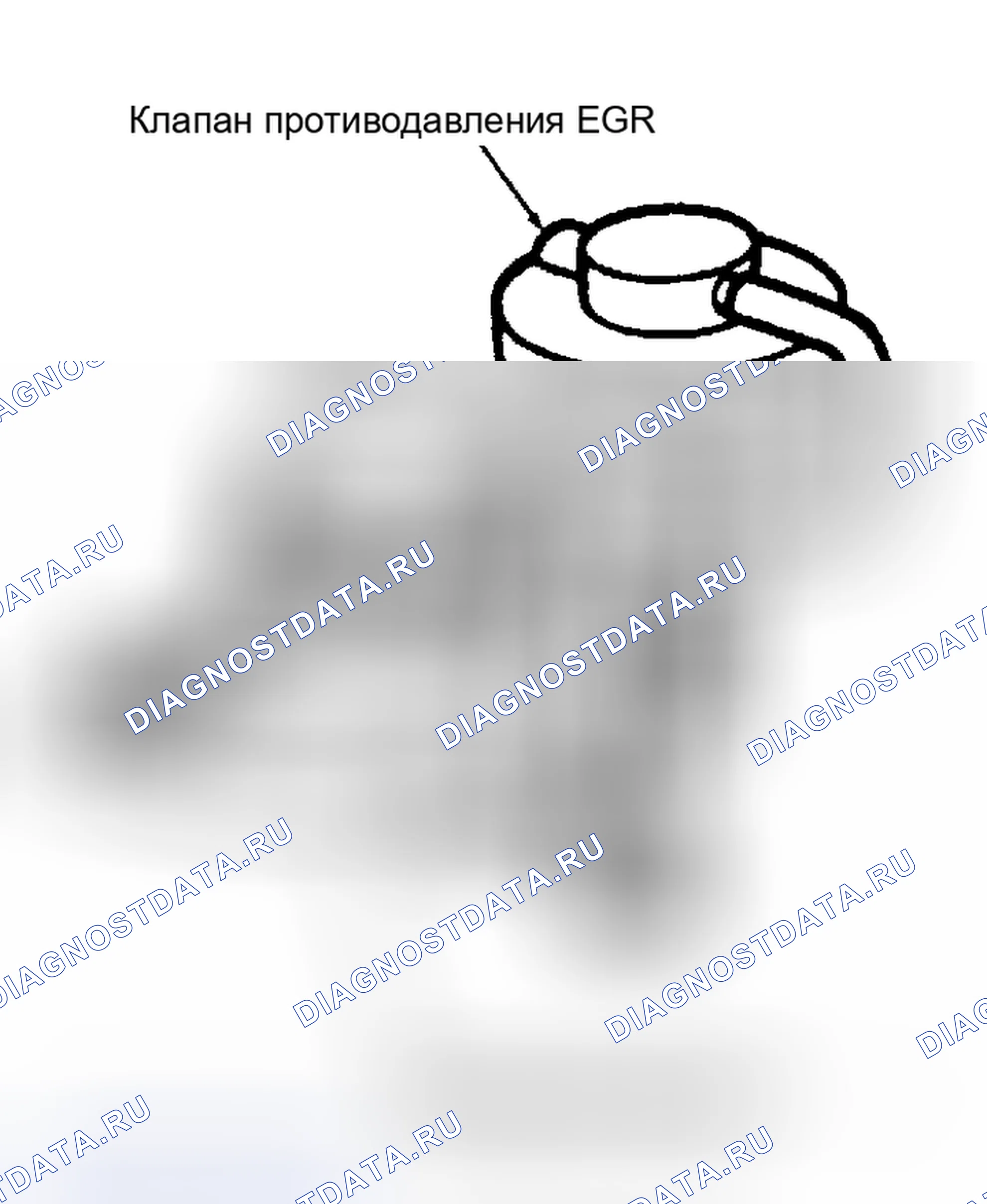 Рис. 242: DR23 (5 из 5) - Вид клапана рециркуляция отработавших газов и клапана противодавления рециркуляция отработавших газов. Dodge Dakota Shelby 