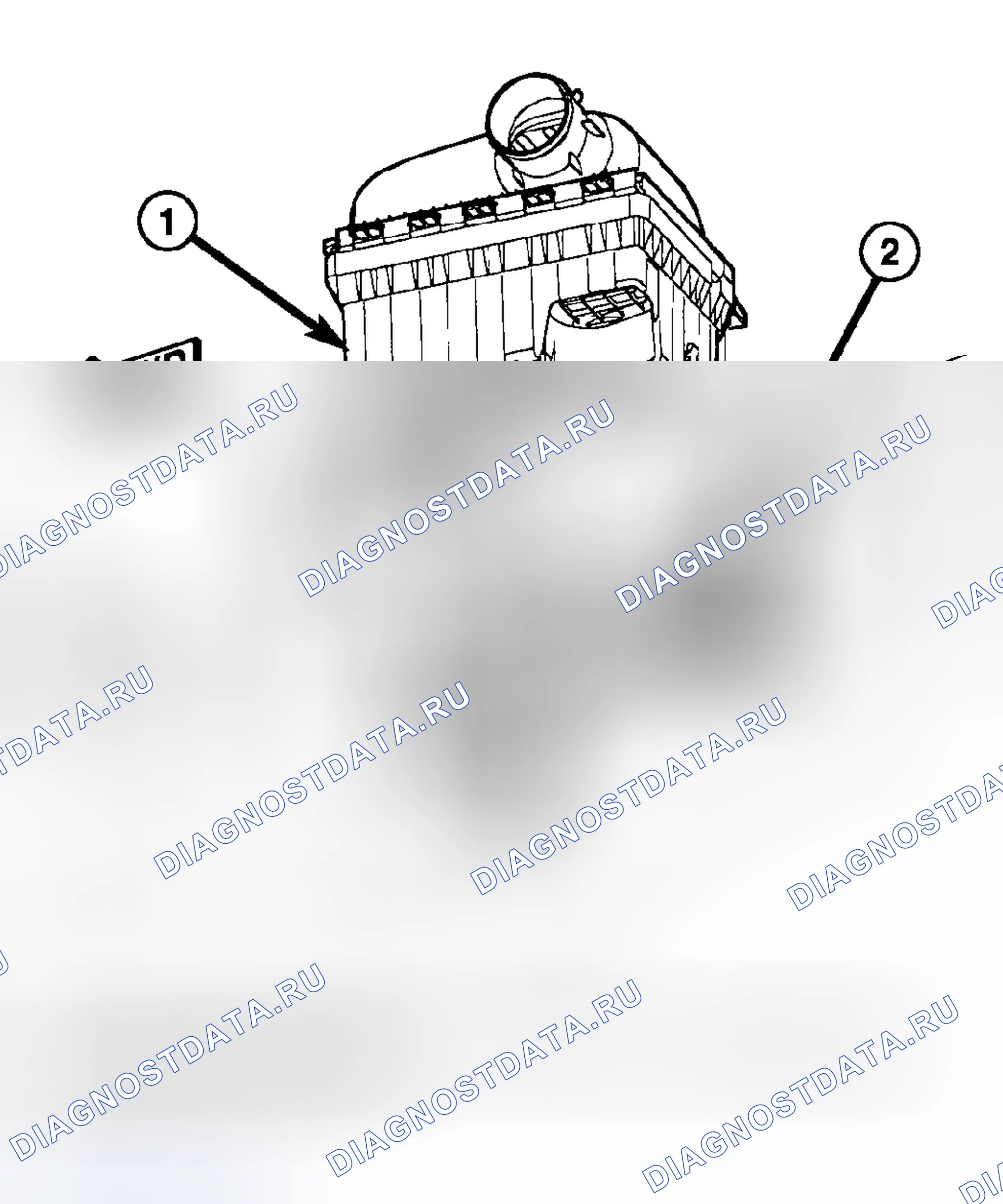 Рис. 585: Корпус в сборе. Dodge Pickup R1500 