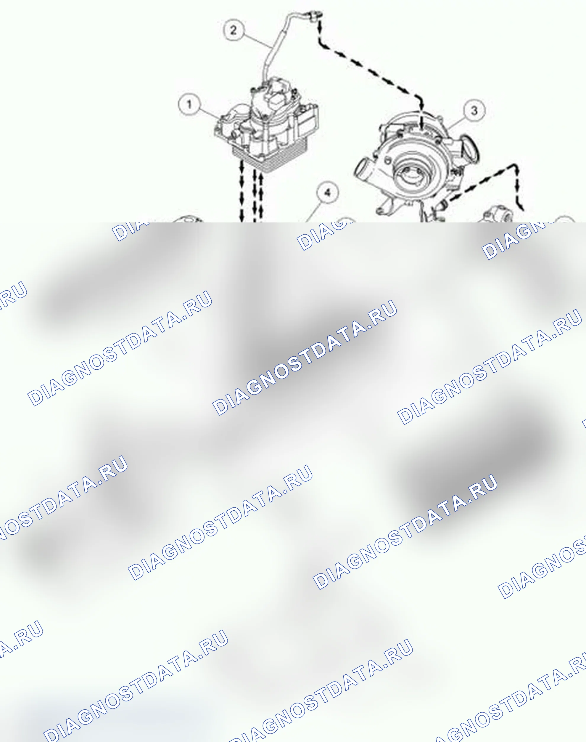 Рис. 761: Поток масла низкого давления. Ford Cutaway E350 Super Duty 