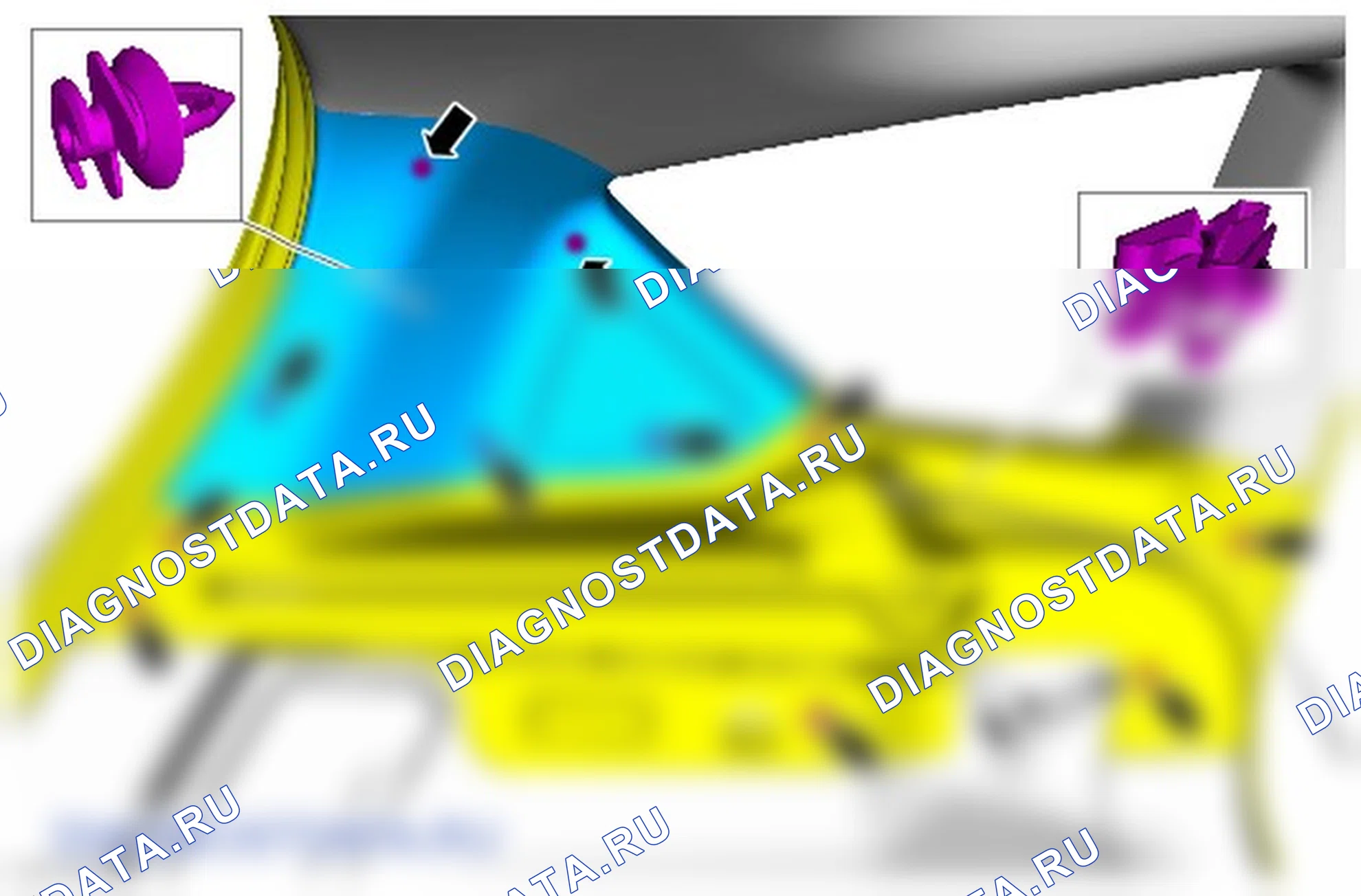 Как снять и установить панель отделки стойки 'D'. Ford Kuga I