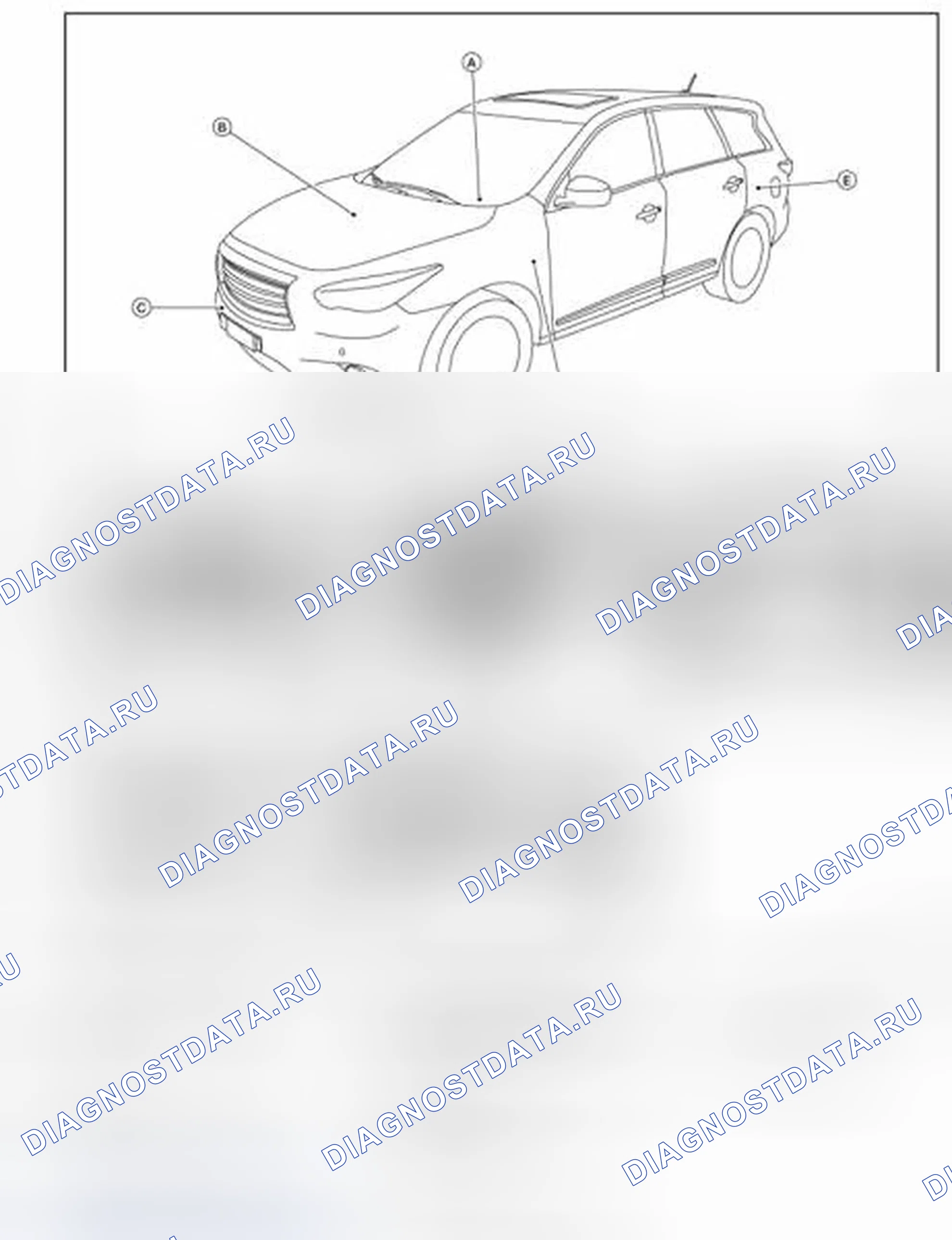 Рис. 694: Расположение компонентов. Infiniti QX60 I