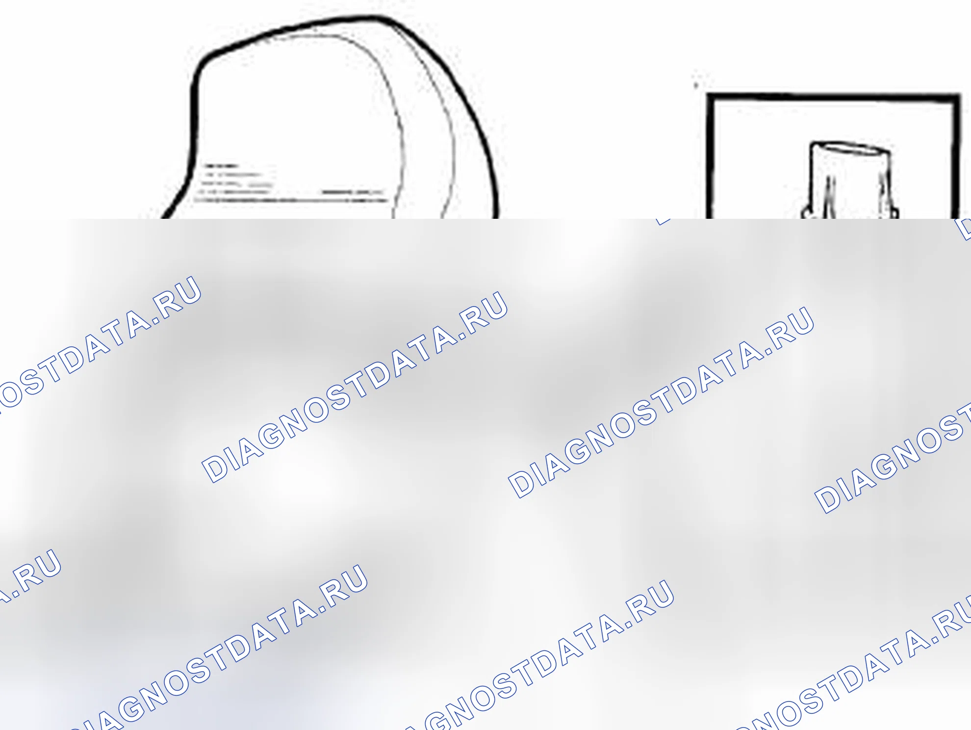 Рис. 379: Подготовка обивки подголовника. Volvo V70 II