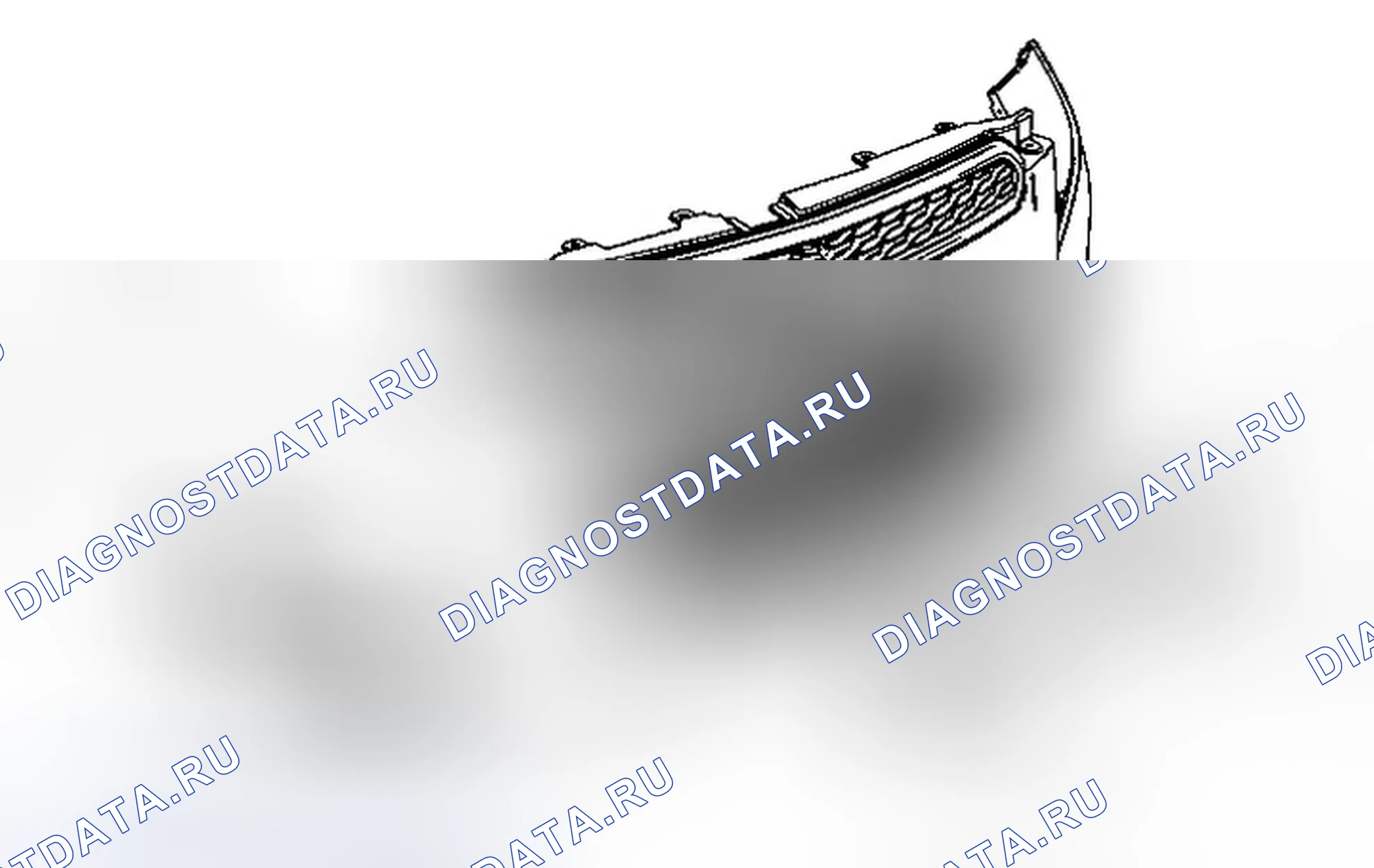 Рис. 4: Замена кронштейна переднего номерного знака. Chevrolet Spark M300