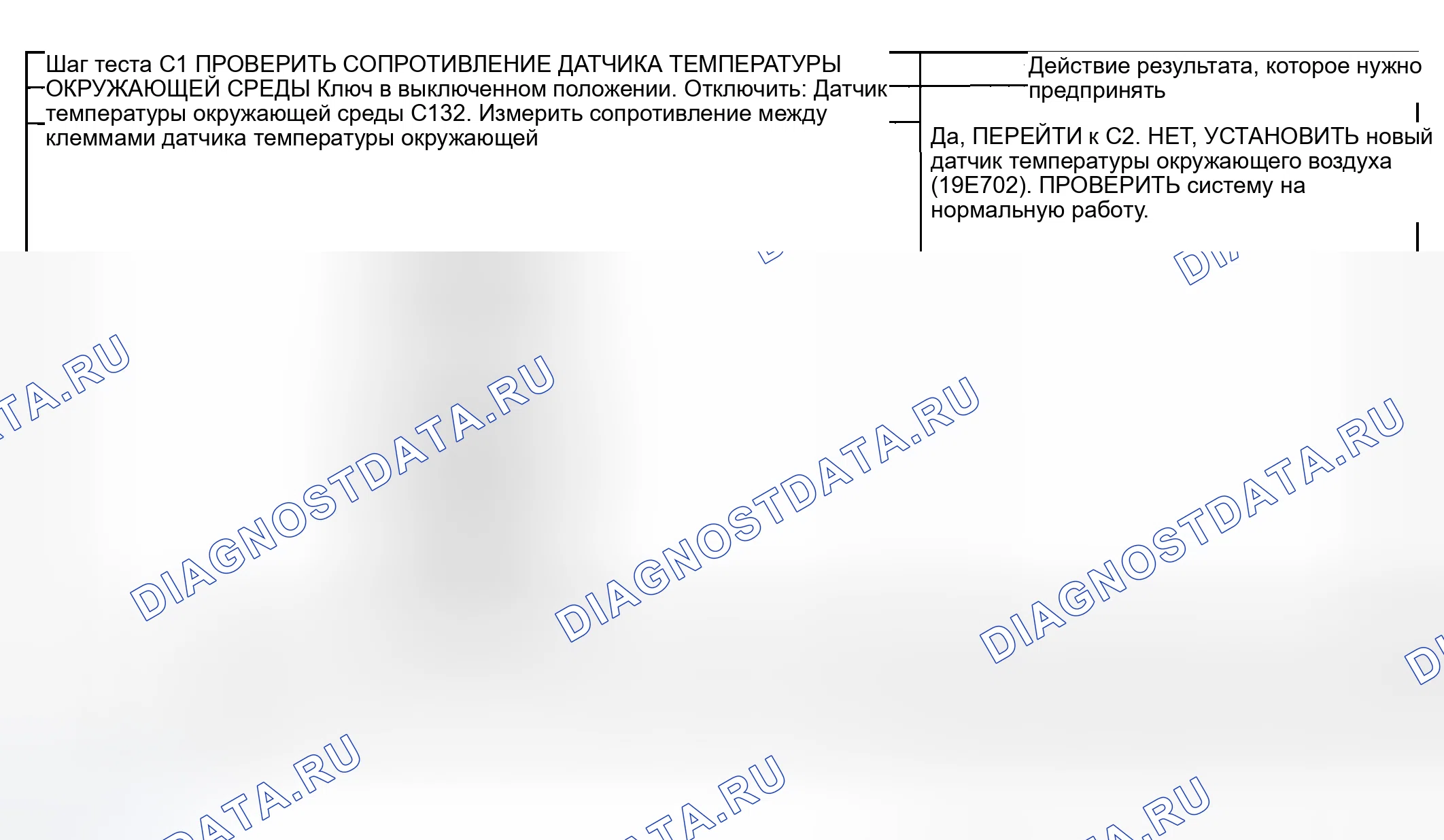 Рис. 616: ТОЧЕЧНОЕ ИСПЫТАНИЕ C: расшифровка кода ошибки B1255 ИЛИ DTS B1257 - A / C ОБРЫВ ЦЕПИ ДАТЧИКА ТЕМПЕРАТУРЫ ОКРУЖАЮЩЕЙ СРЕДЫ ИЛИ КОРОТКОЕ ЗАМЫКАНИЕ НА Гр. Ford Pickup F250 Super Duty I