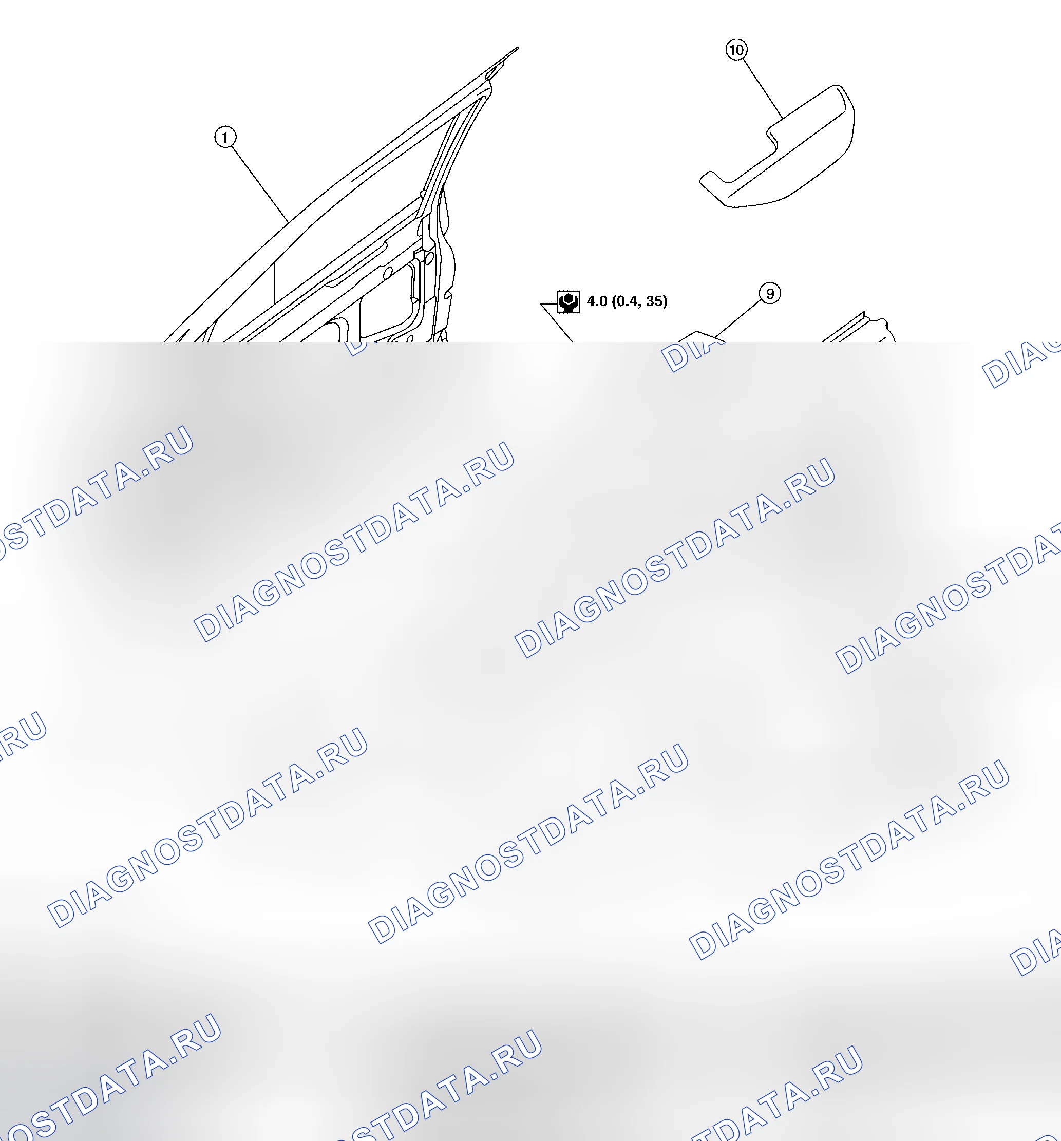 Рис. 11: ПЕРЕДНЯЯ ДВЕРЬ. Honda Jazz I